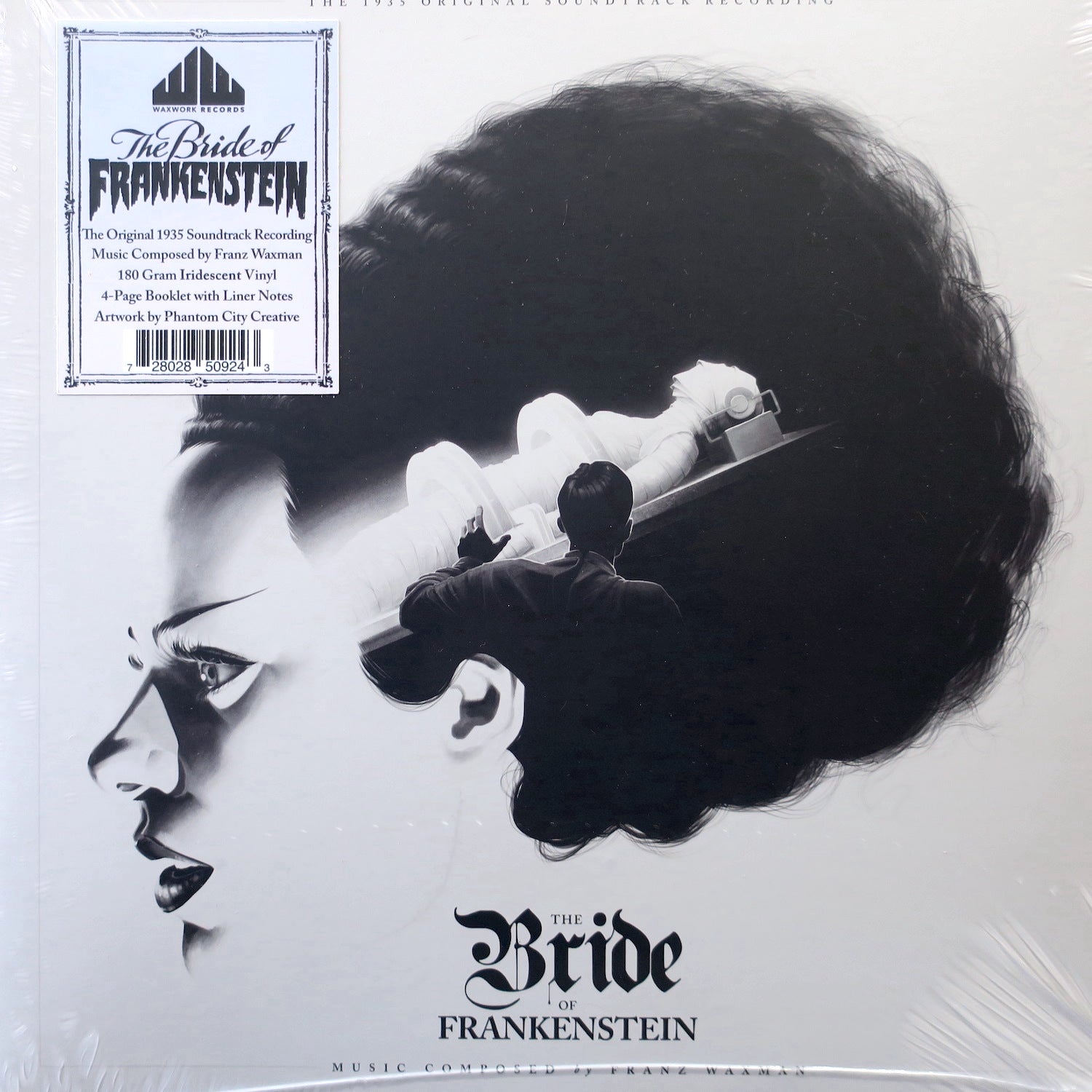 BRIDE OF FRANKENSTEIN Original Motion Picture Soundtrack - Limited Edition Iridescent Vinyl LP Record for Horror Movie Collectors & Music Enthusiasts - Perfect for Halloween Decor & Vintage Film Memorabilia Displays
