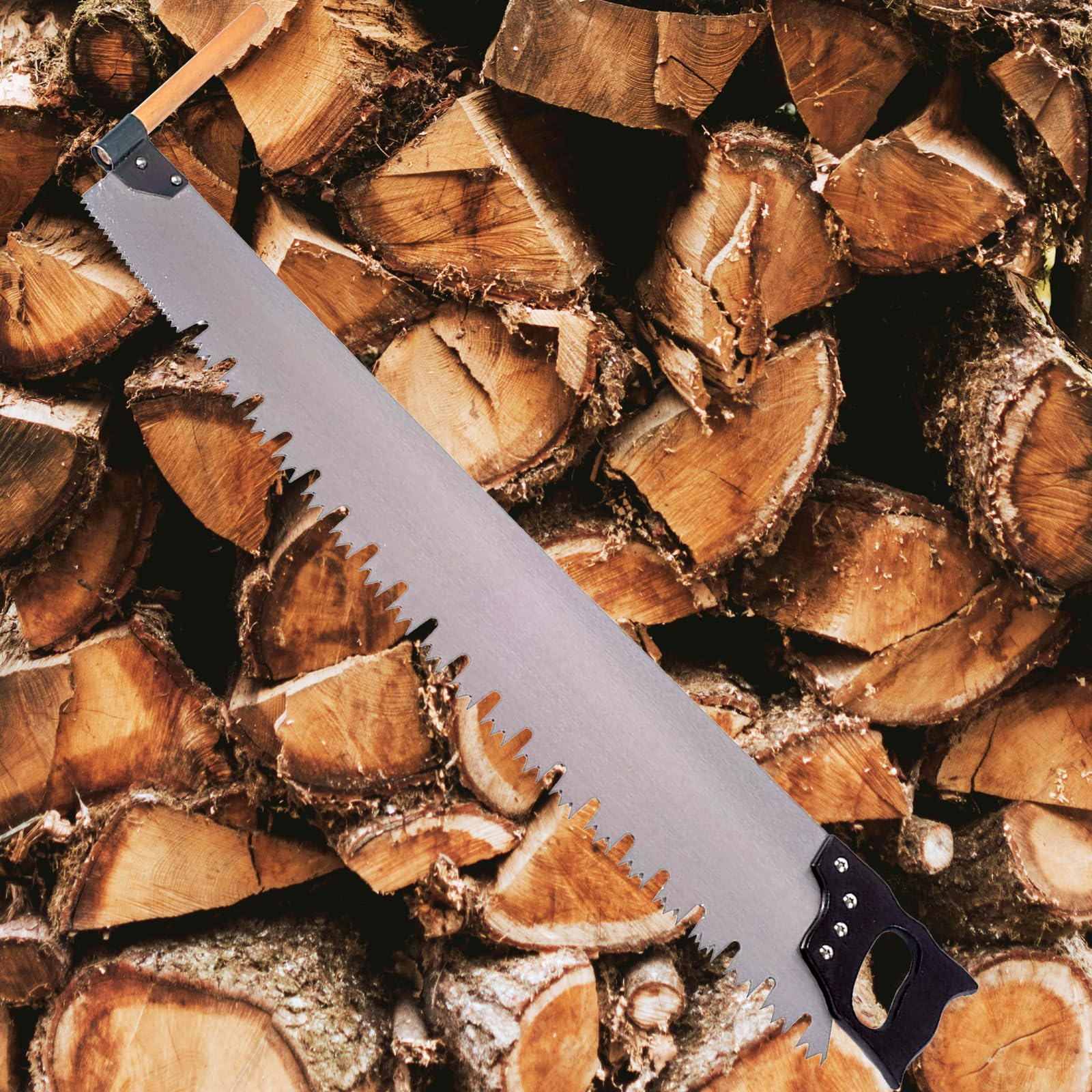 3' One Man Crosscut Saw - Heavy Duty Logging Tool for Wood Cutting, Tree Trimming & Firewood Preparation | Perfect for Forestry, Camping & DIY Projects