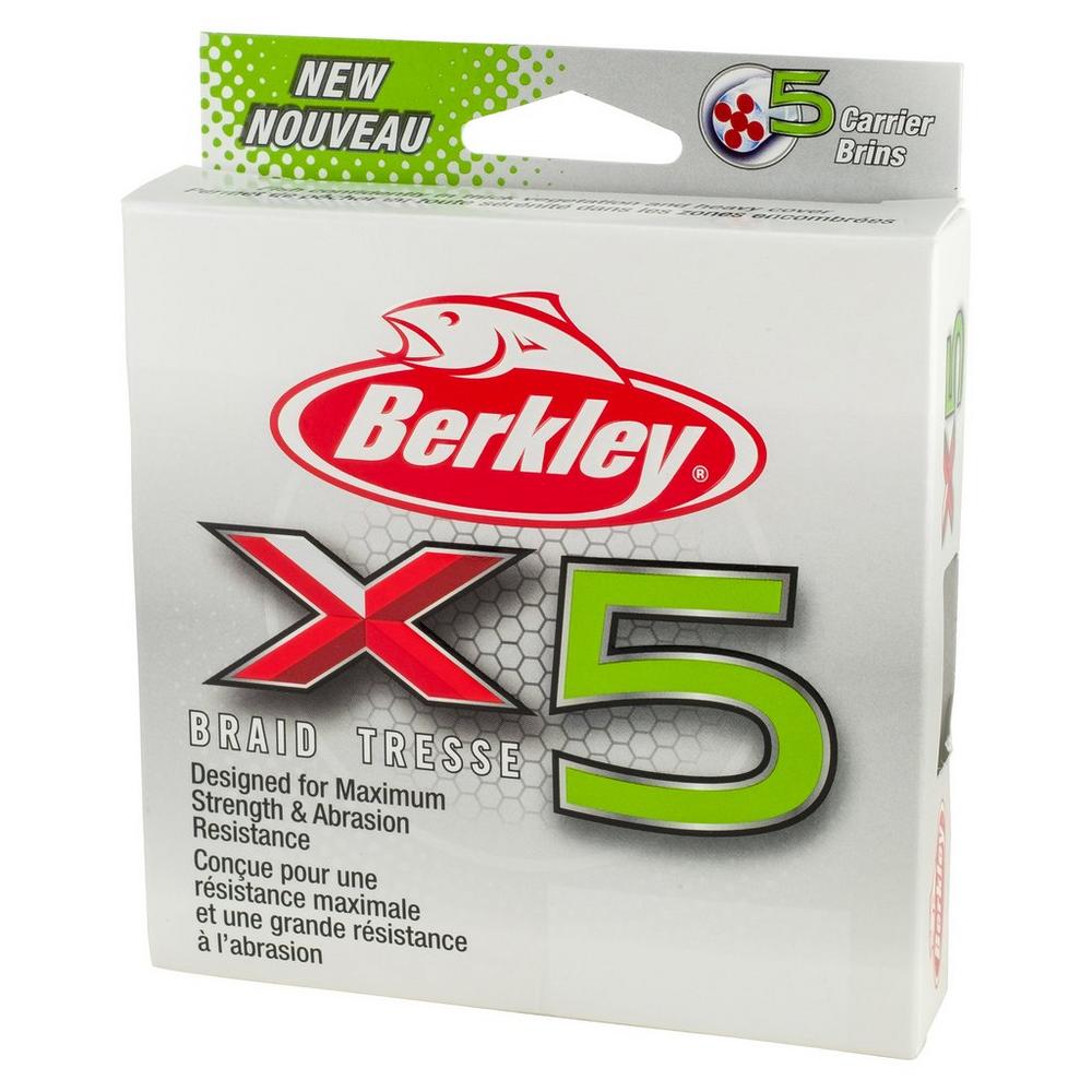 Berkley X5 5-Carrier High-Performance Braided Fishing Line - Strong & Durable for Saltwater & Freshwater Fishing