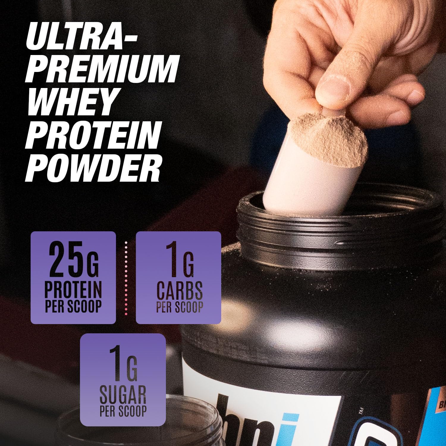 BPI Sports Whey HD Ultra Premium Protein Powder - Blueberry Muffin Flavor, 4.07 Pound (1.85 kg) for Muscle Recovery & Post-Workout Nutrition | Gym Supplements & Healthy Lifestyle