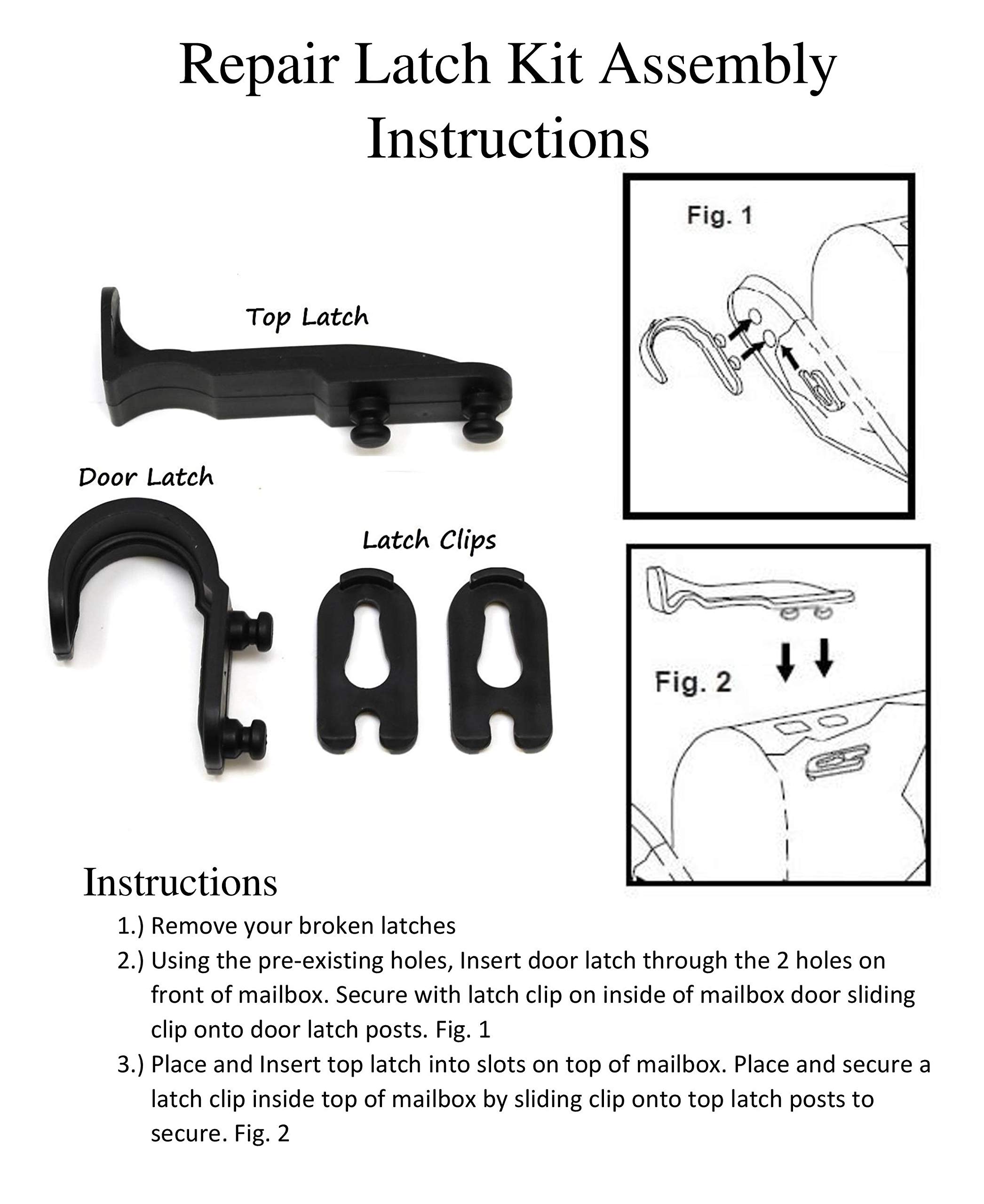 Plastic Latch Set Kit for Solar Group Standard Mailbox Repair - Red (1 Pack) | Durable Replacement Parts for Outdoor Mailbox Maintenance & Home Improvement