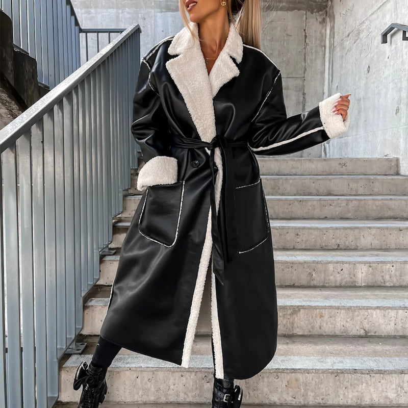 Premium Genuine Leather Jacket for Men & Women - Thickened Winter Coat with Loose Fit Fashion Style - Perfect for Outdoor Activities, Casual Wear & Cold Weather Protection