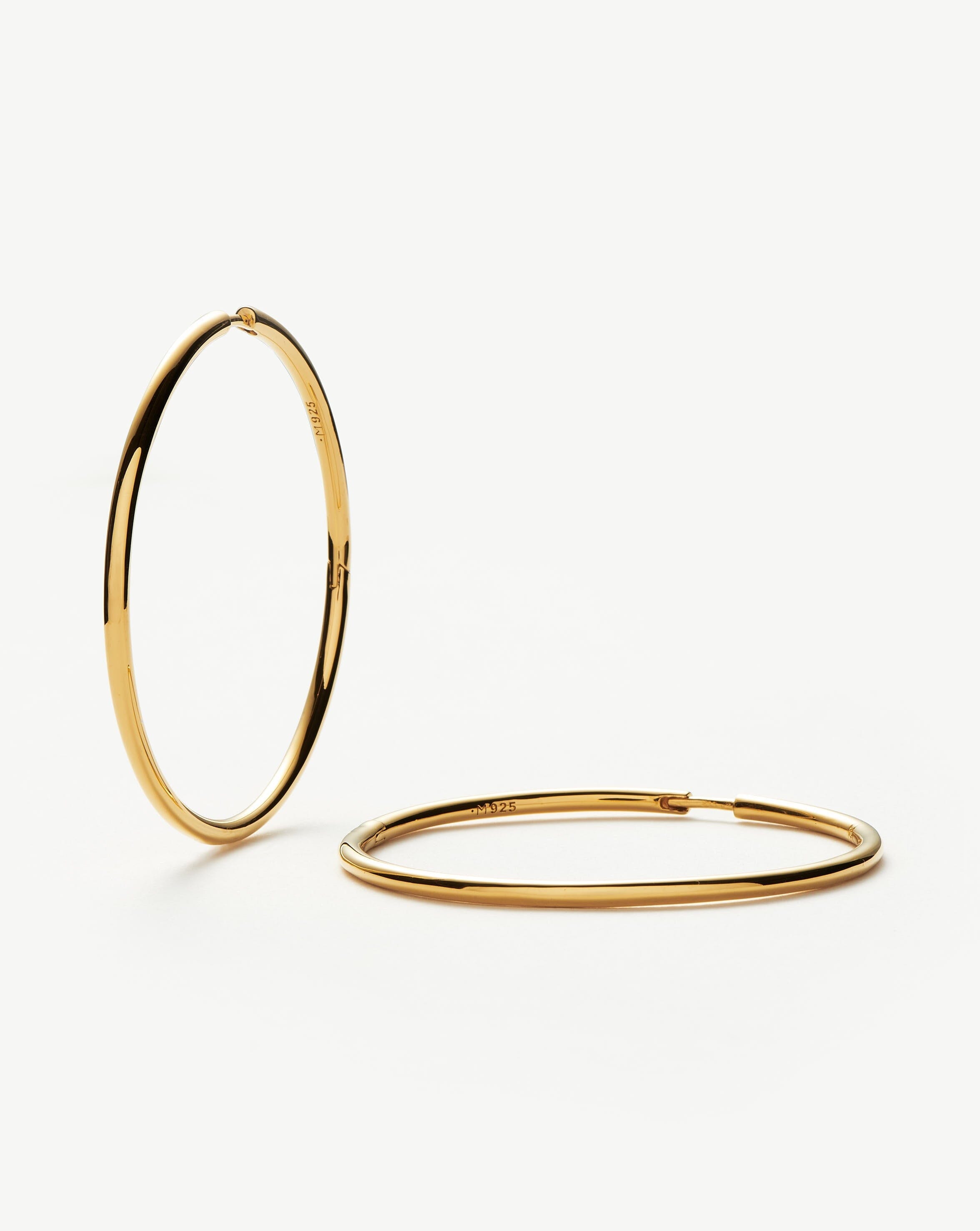18k Gold Vermeil Classic Oversized Hoop Earrings for Women - Trendy Statement Jewelry for Parties, Weddings & Everyday Wear