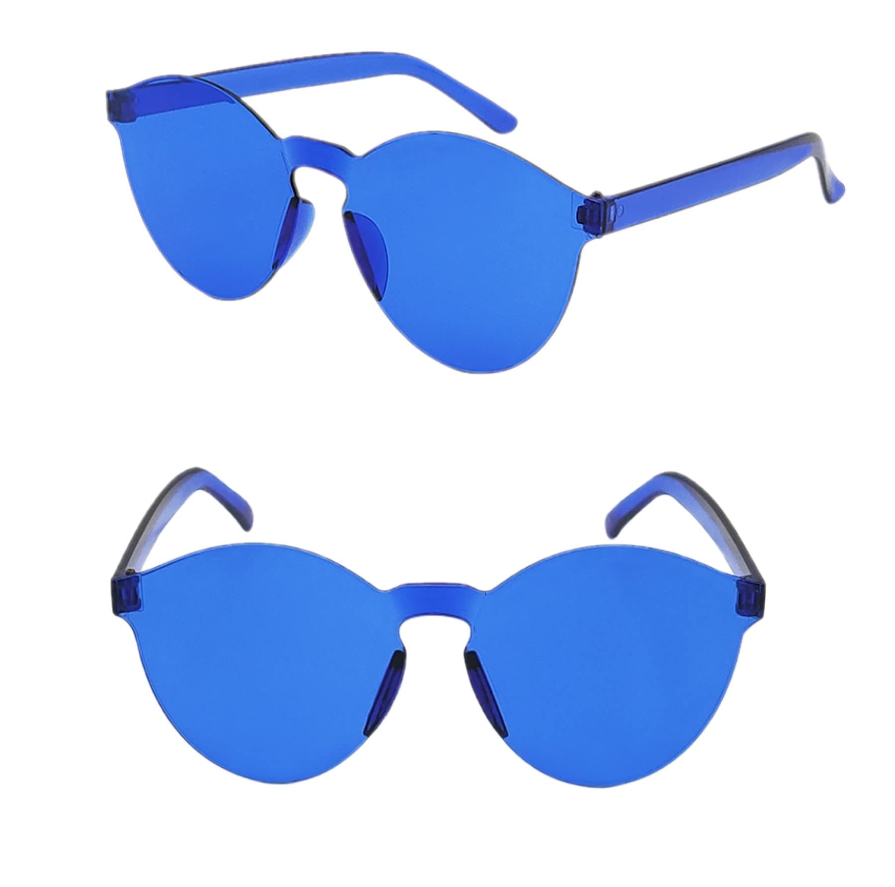 4 Pack Heart Love Sunglasses - Rimless Tinted Candy Party Glasses for Women & Men - Retro Valentine's Day Sun Glasses for Prom, Party, Date Night & Summer Outings
