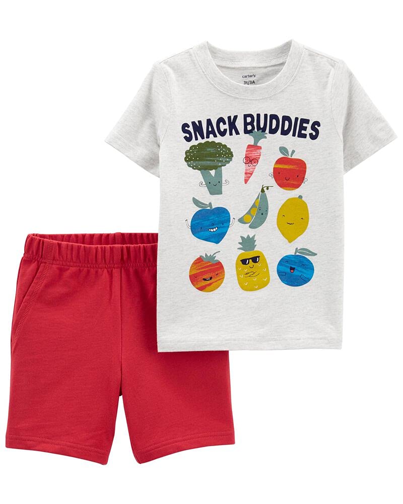 Carter's Baby Boys' 2-Piece Playwear Sets - Soft Cotton Outfits for Playtime & Daycare | Toddler Play Clothes for Active Boys