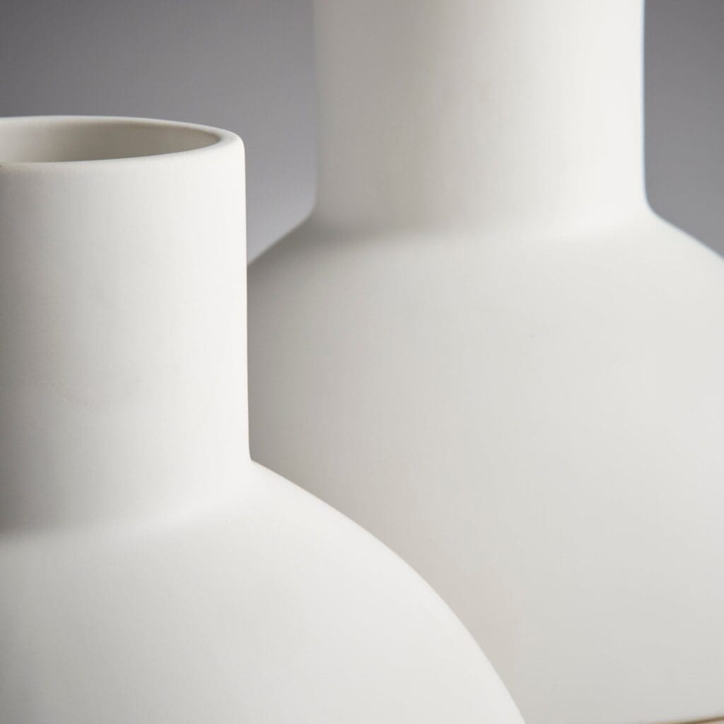 Cyan Design 10827 Purezza White Medium Vase - Elegant Home Decor for Living Room, Dining Table & Wedding Centerpieces