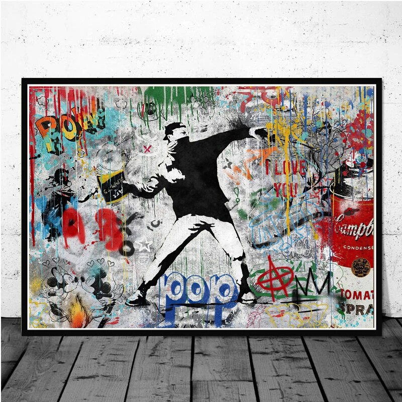 Banksy Street Art Premium Collection - Authentic Urban Art Prints for Home & Office Decor | Perfect for Modern Living Rooms, Offices & Gift Ideas