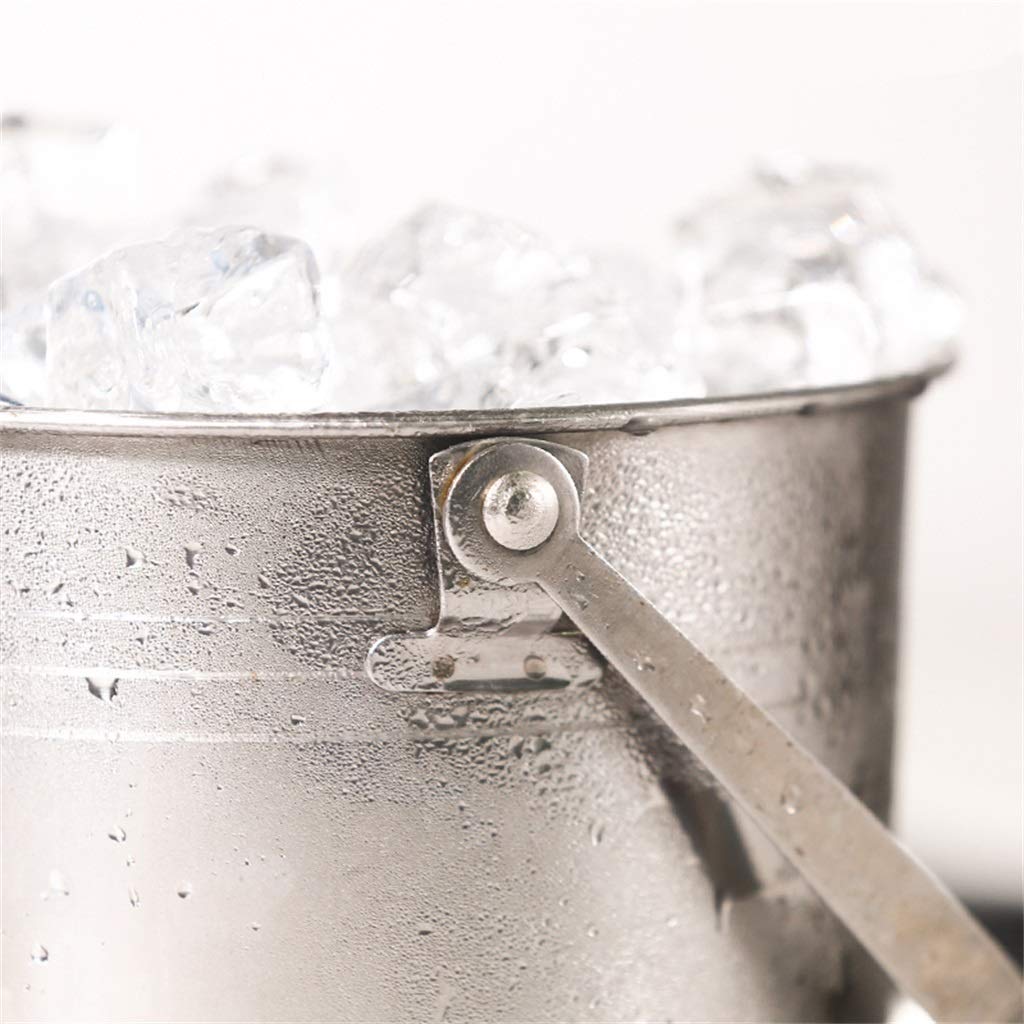 Premium Stainless Steel Ice Bucket with Ice Clip - Wine Chiller for Champagne, Beer & Cocktails - Perfect for Home Bars, Parties & Outdoor Gatherings