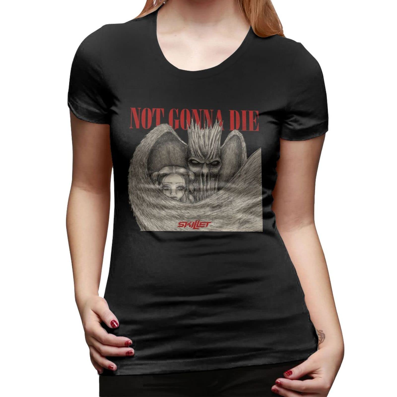 Women's Scoop Neck Short Sleeve T-Shirt - Soft Cotton Casual Tee Top for Everyday Wear, Workout & Lounge