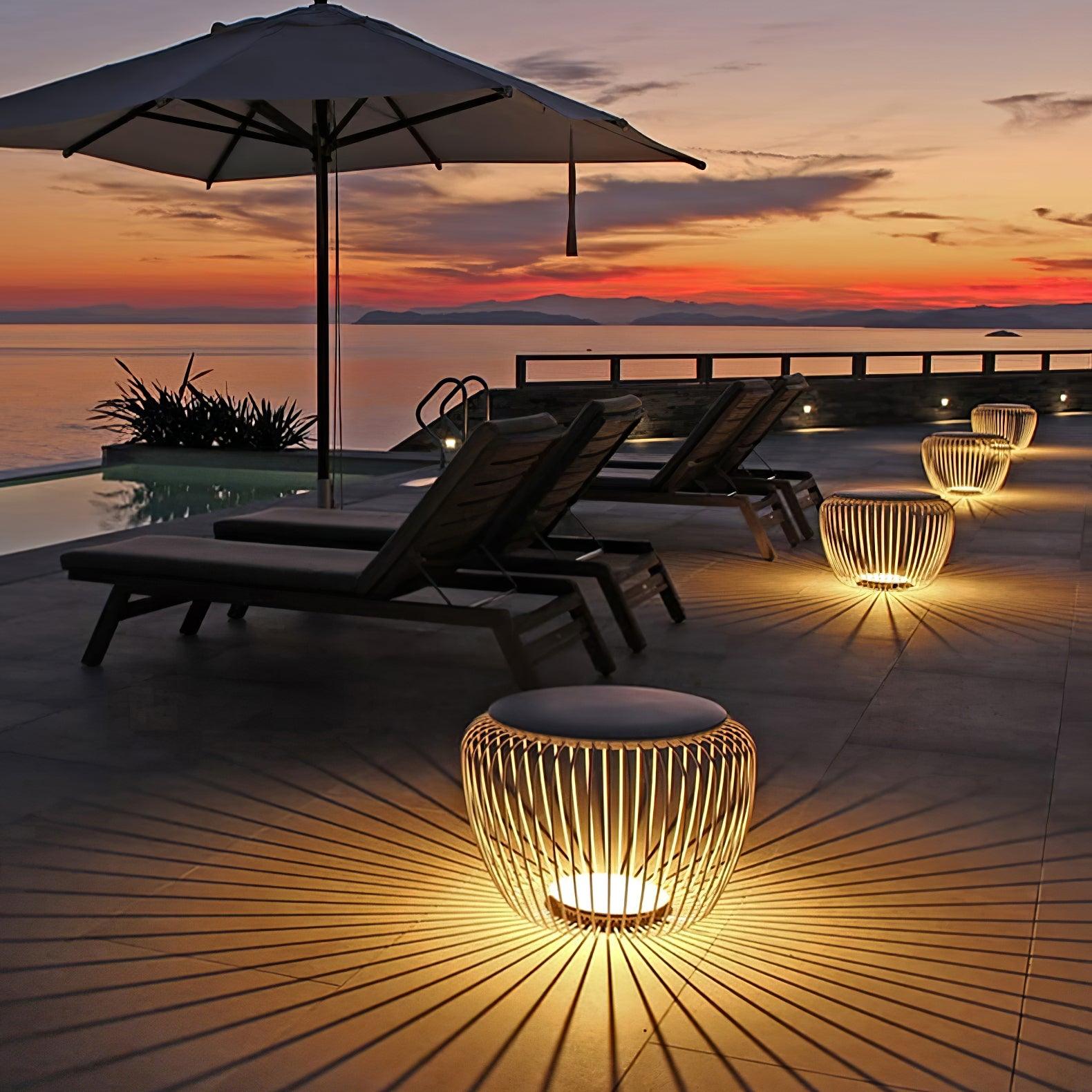 Meridiano Solar Powered Garden Outdoor Table Light - Waterproof LED Patio Decor for Backyard, Deck, and Poolside - Perfect for Evening Gatherings and Outdoor Dining