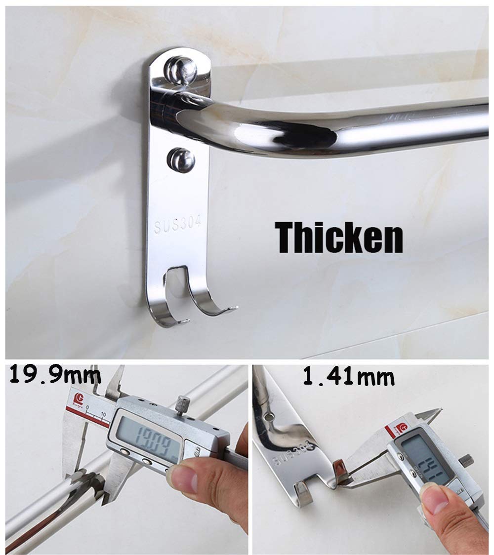 Stainless Steel Bathroom Towel Rack - 27.5