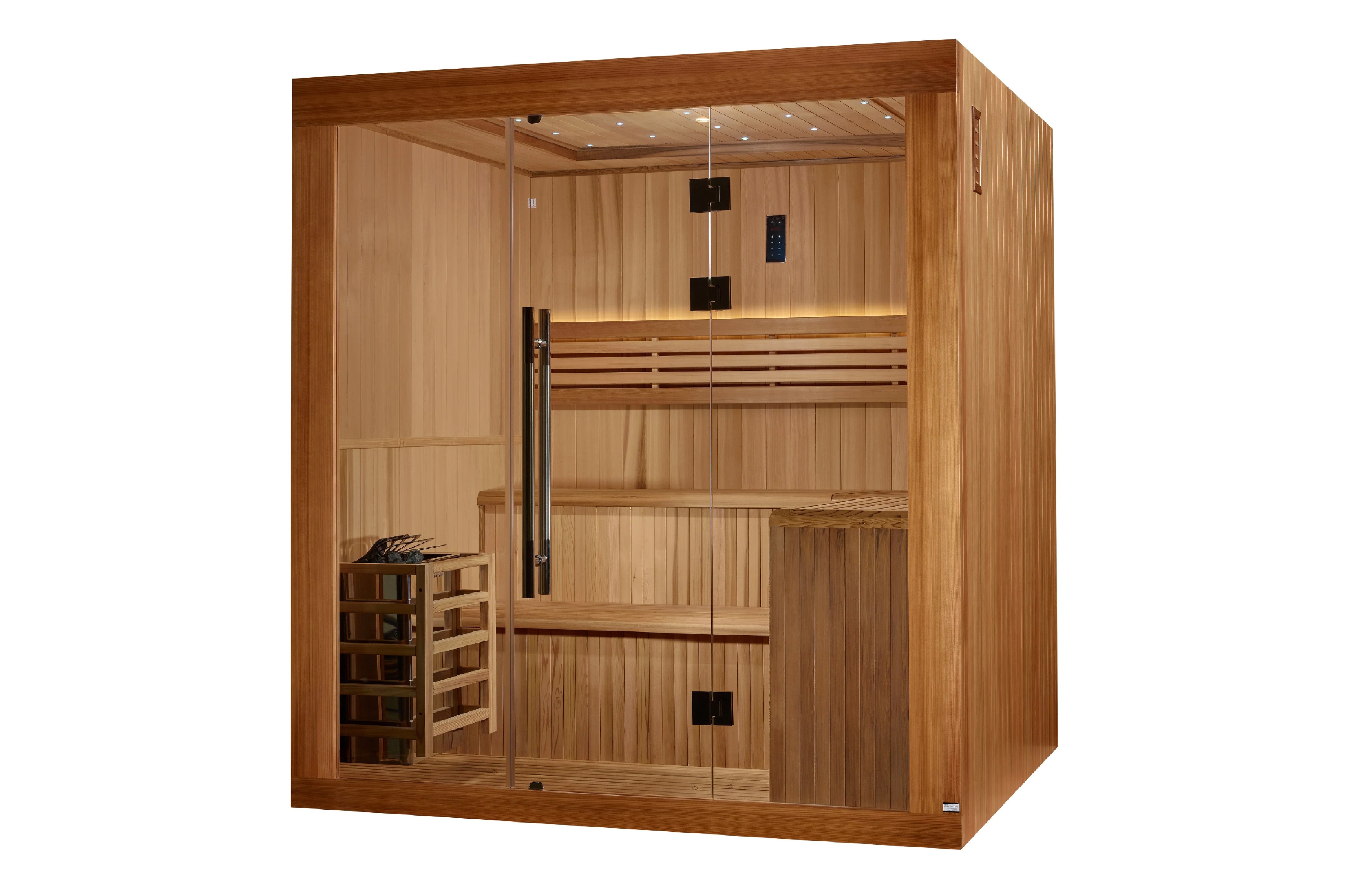 Golden Designs Osla Edition 6-Person Traditional Sauna (2025 Model) - Premium Home Spa for Relaxation & Detox - Perfect for Home Gym, Basement or Backyard Wellness Retreat