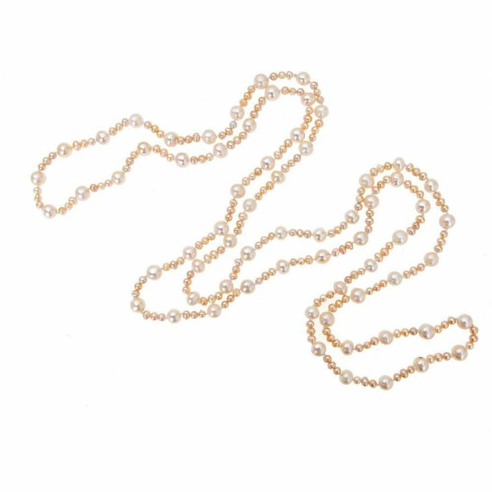 Eternal Champagne Pearl Necklace - Elegant & Timeless Jewelry for Weddings, Parties & Special Occasions