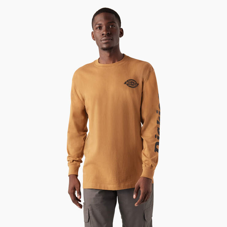 Dickies Men's Long Sleeve Logo Graphic T-Shirt - Casual Workwear & Street Style Tee for Everyday Wear, Work, and Outdoor Activities