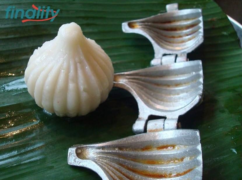 Premium Aluminum Modak Mould Set - Extra Large (3-Piece) for Indian Sweets | Eco-Friendly Modak Maker for Ganesh Chaturthi & Festive Cooking