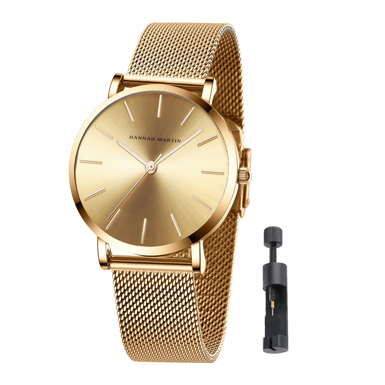 Elegant Waterproof Ladies Analog Quartz Wrist Watch - Stainless Steel Band with Diamond Accents - Luxury Fashion Watch for Women - Perfect for Office, Party & Everyday Wear