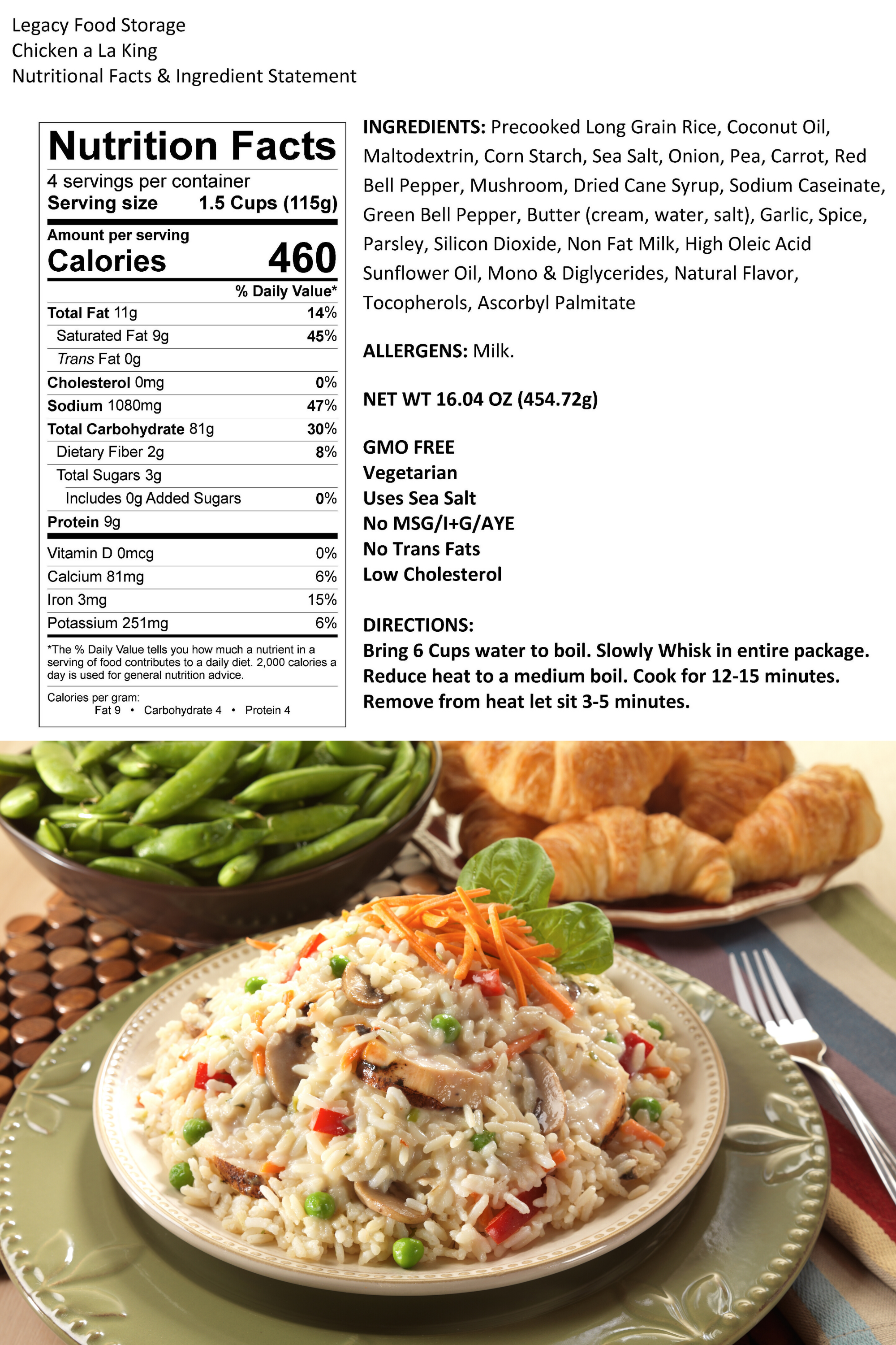 Legacy Premium Breakfast & Entrée Package - 2880 Servings | Long-Term Food Storage for Emergency Preparedness, Camping & Survival