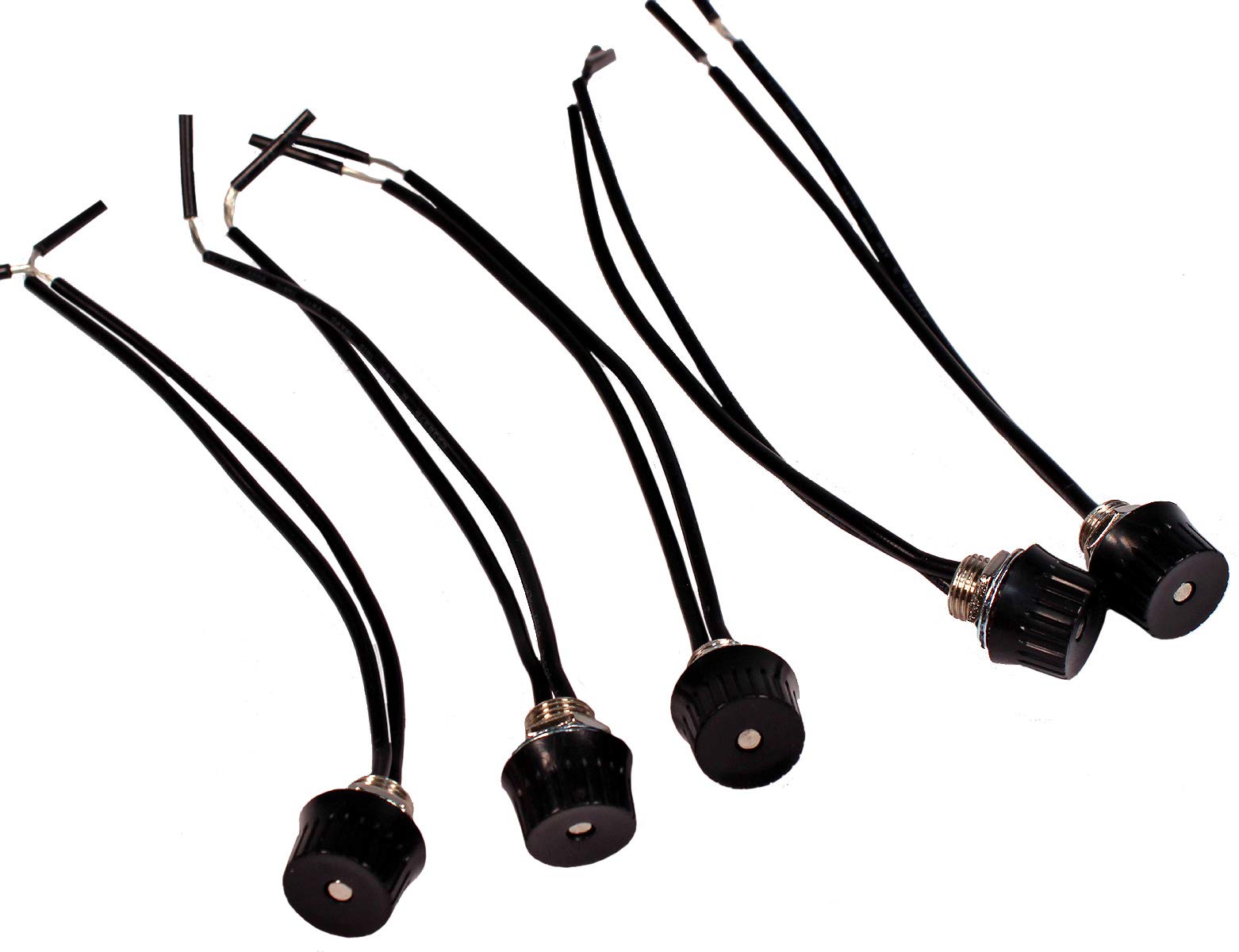 5 Pack Rotary On/Off Canopy Light Switch - 3/1 Amp 125/250V Lamp Switch with Metal Bushing & 6