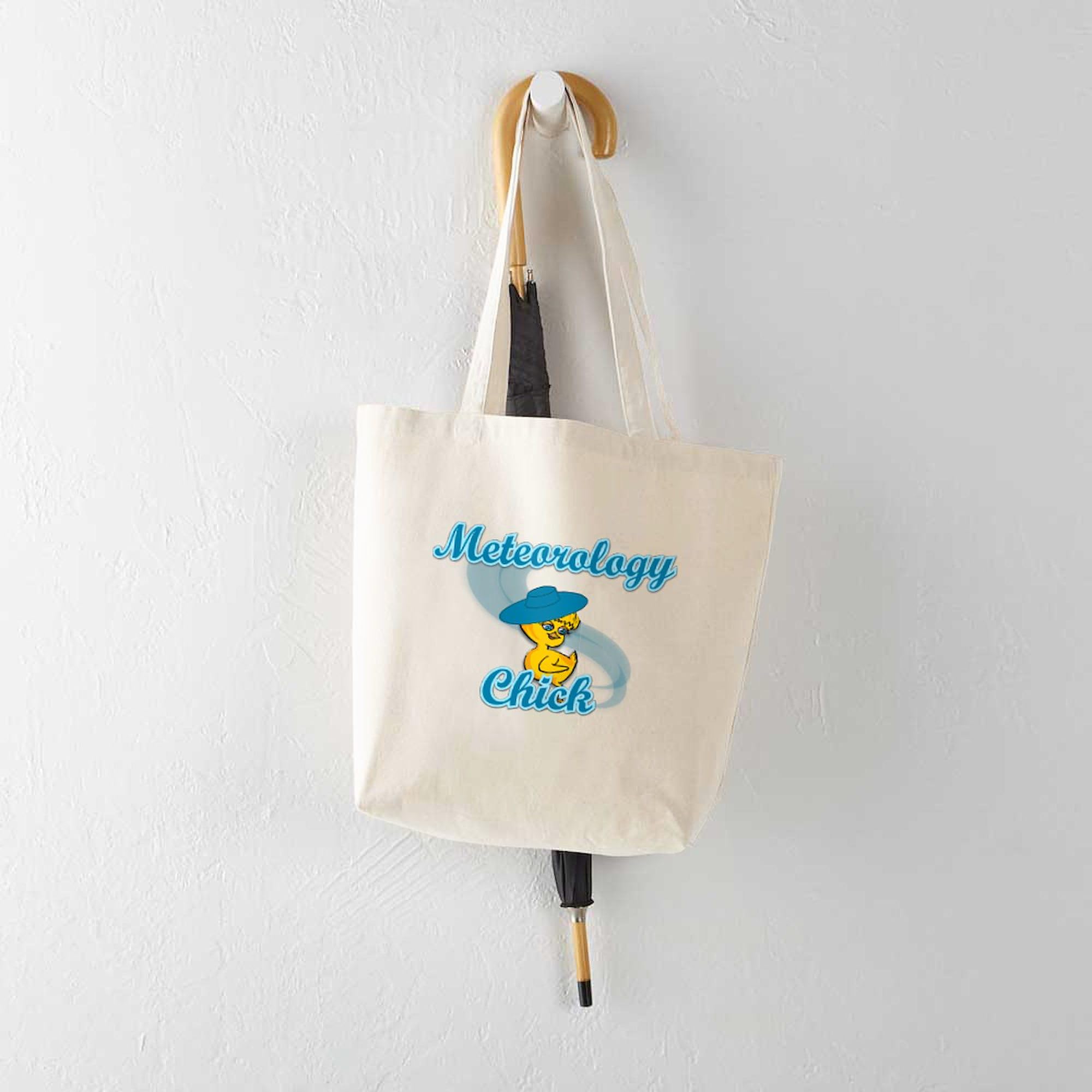 Meteorology Chick #3 Canvas Tote Bag - Natural Reusable Shopping Bag for Women | Eco-Friendly Grocery Tote for Work, School & Farmers Market