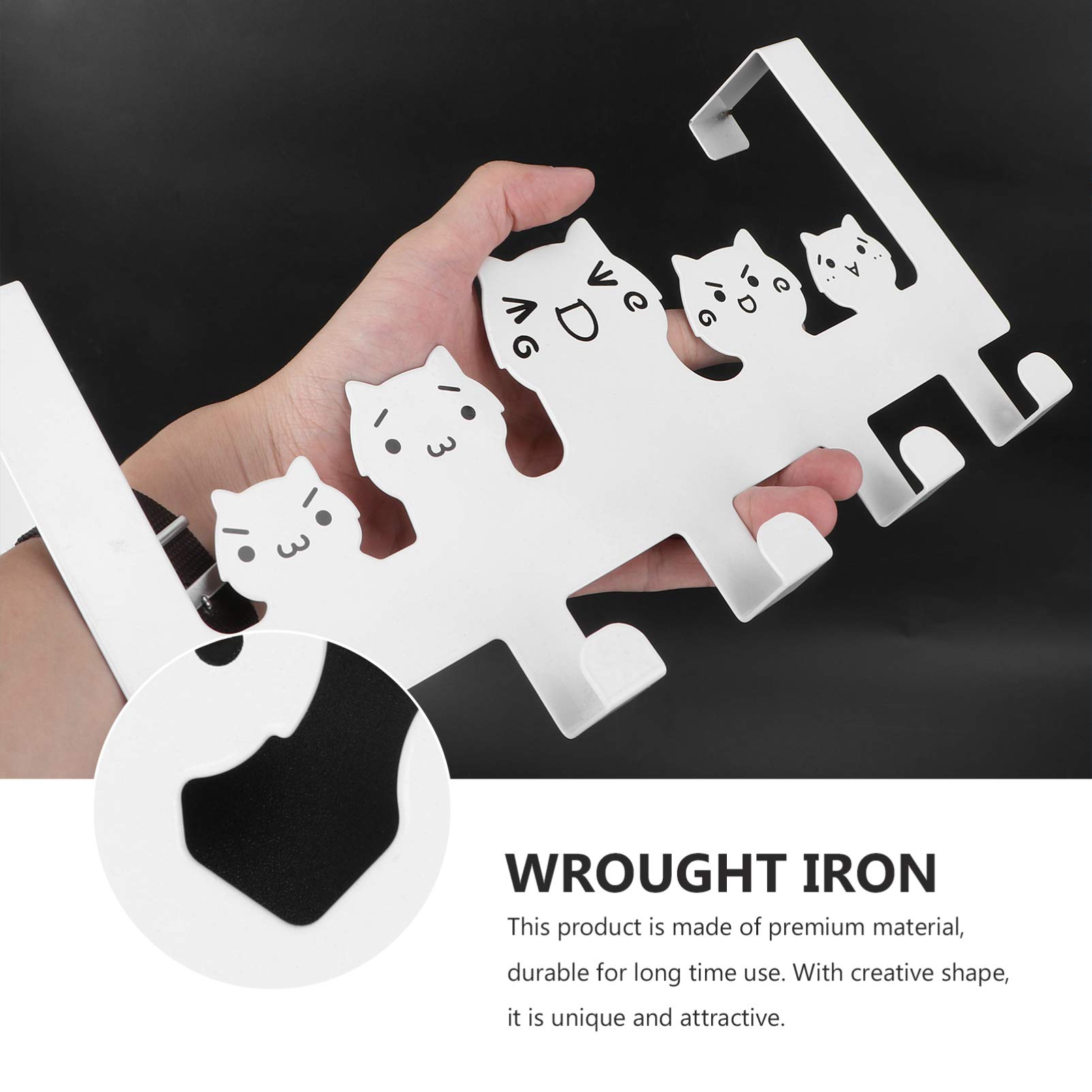 DOITOOL Decorative Wrought Iron Wall Hooks - Heavy Duty Coat Hangers for Doors, Entryways & Closets - Space Saving Storage Solution for Hats, Bags, Keys & Home Organization