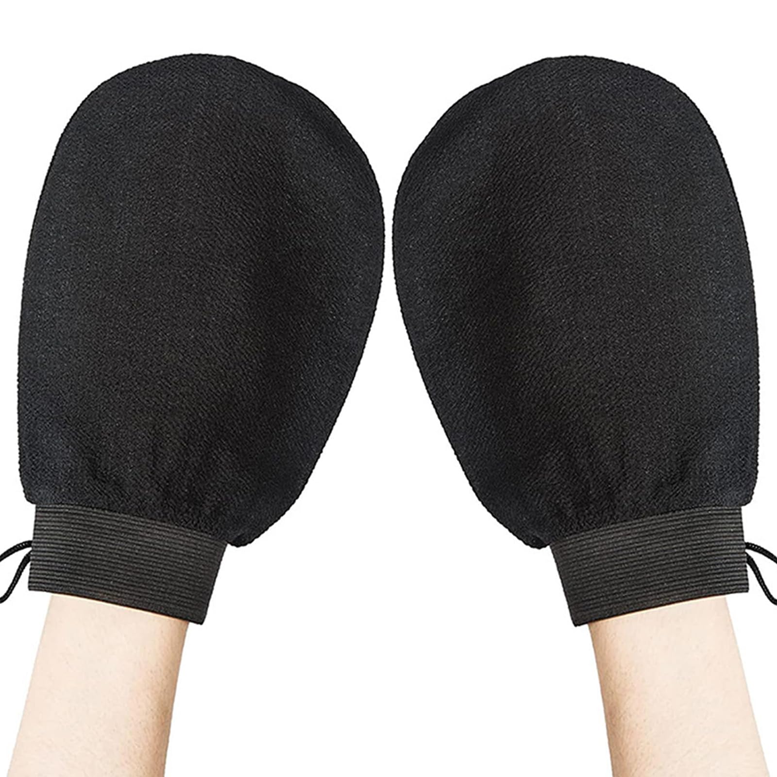Zawina Morocco Exfoliating Glove - Premium Dead Skin Remover & Body Scrubber for Shower - Black & White (1 Pack) - Ideal for Smooth Skin & Spa-Like Exfoliation at Home