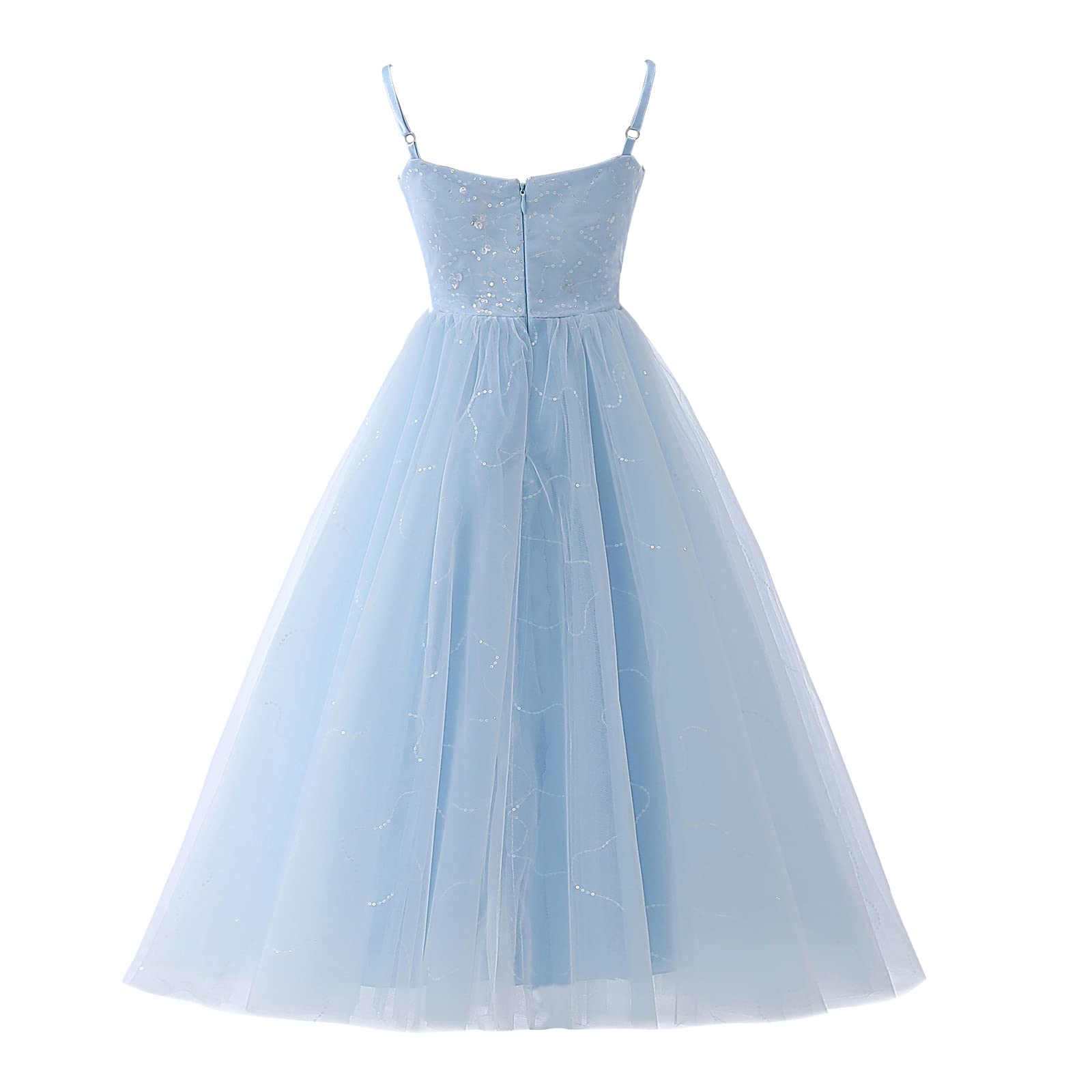 Royal Blue Tulle Flower Girl Dress for Weddings, Pageants & Holiday Parties - Princess Style Gown for Girls Size 12T (Perfect for Bridal Showers, First Communion & Special Occasions)
