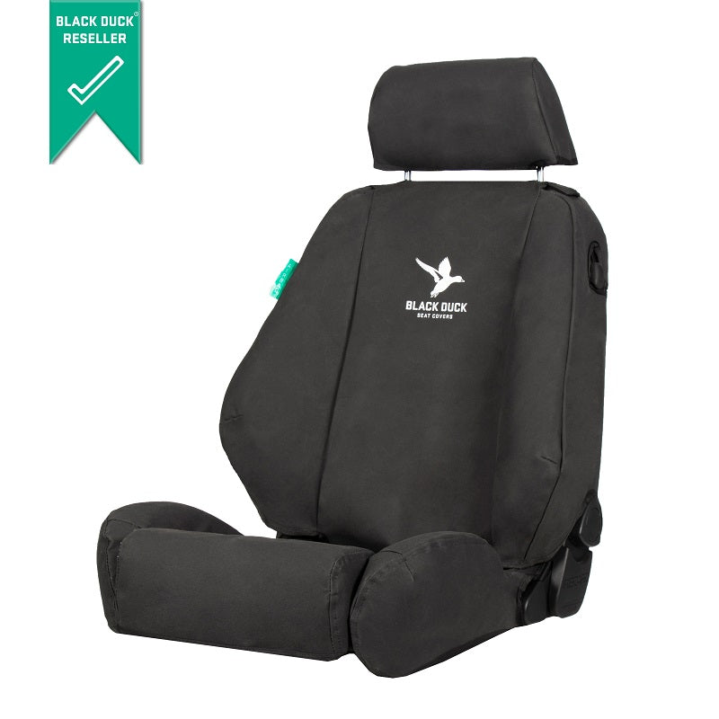 Premium Black Duck Canvas Seat Covers for Toyota Hilux LN167 SR5 (2002-2005) - Durable, Custom Fit Protection for Off-Road Adventures & Daily Commutes