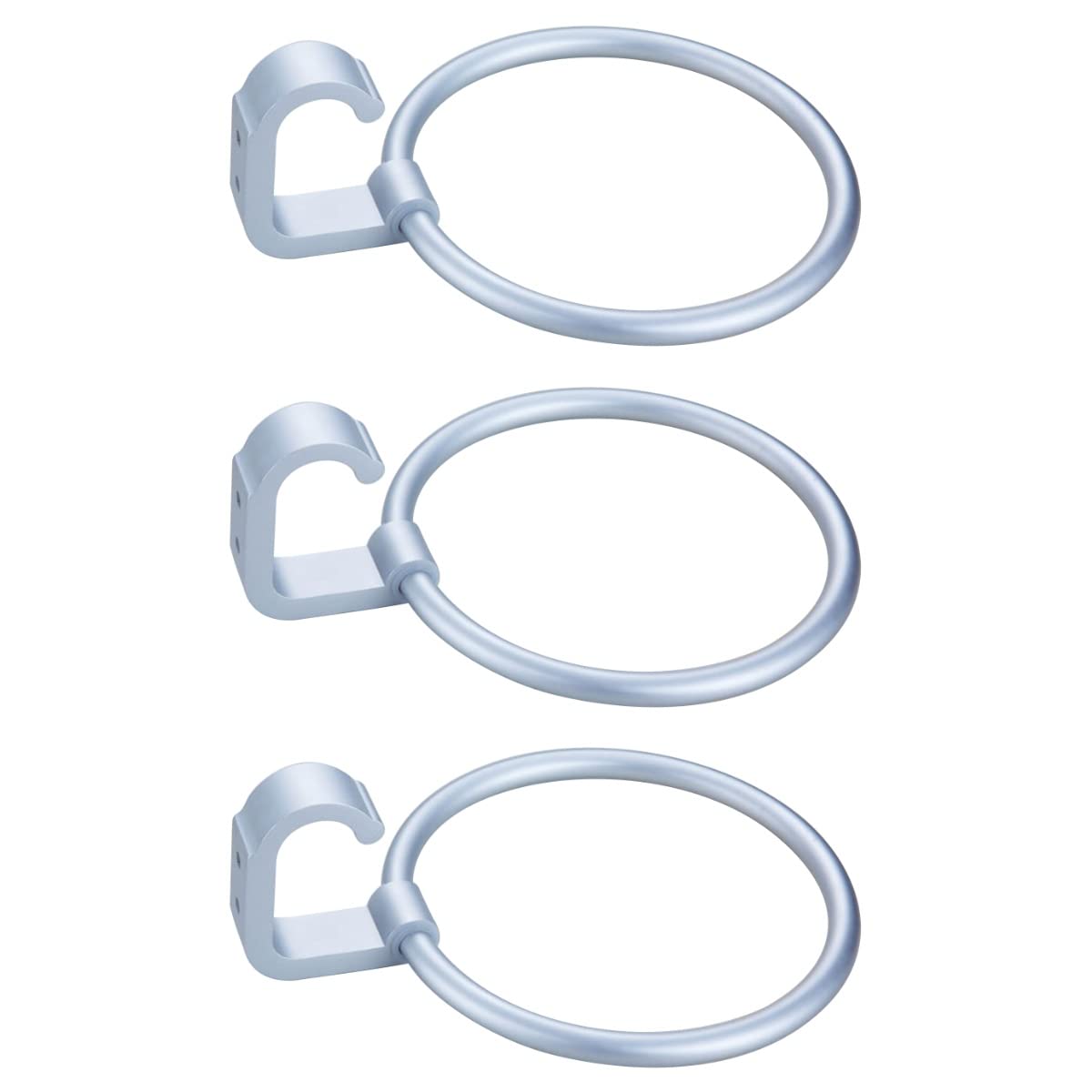 HEMOTON 3pcs Aluminum Towel Holder Stand - Bathroom Wall Mounted for Home & Hotel Use