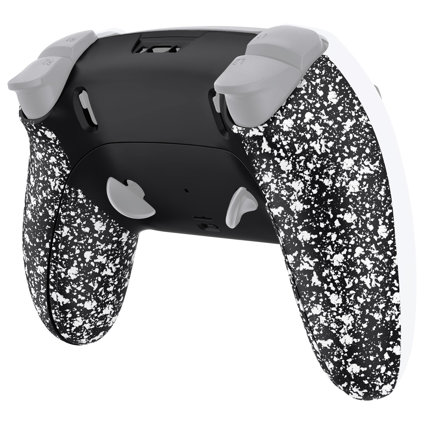 eXtremeRate Custom PS5 Edge Controller Back Housing Shell - Non-Slip 3D Textured White Cover with Improved Grip for Gaming | DIY Replacement Back Case & Clip Shell (Model DYLEGP002) | Perfect for Competitive Gaming & Long Play Sessions