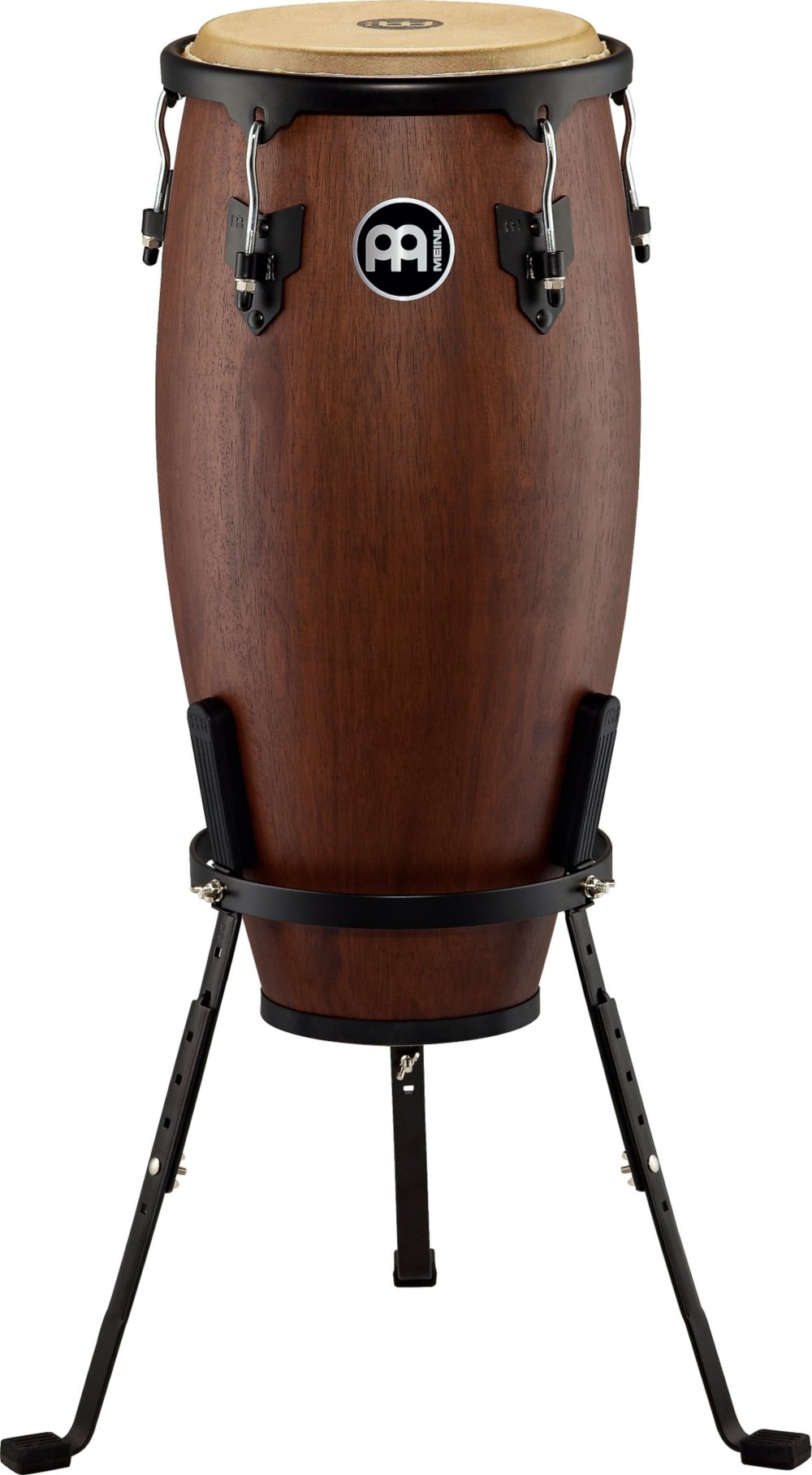 Meinl Headliner Designer Wood Conga Drum with Basket Stand - Vintage Wine Barrel Finish, 11-inch - Perfect for Percussionists, Latin Music, and Live Performances