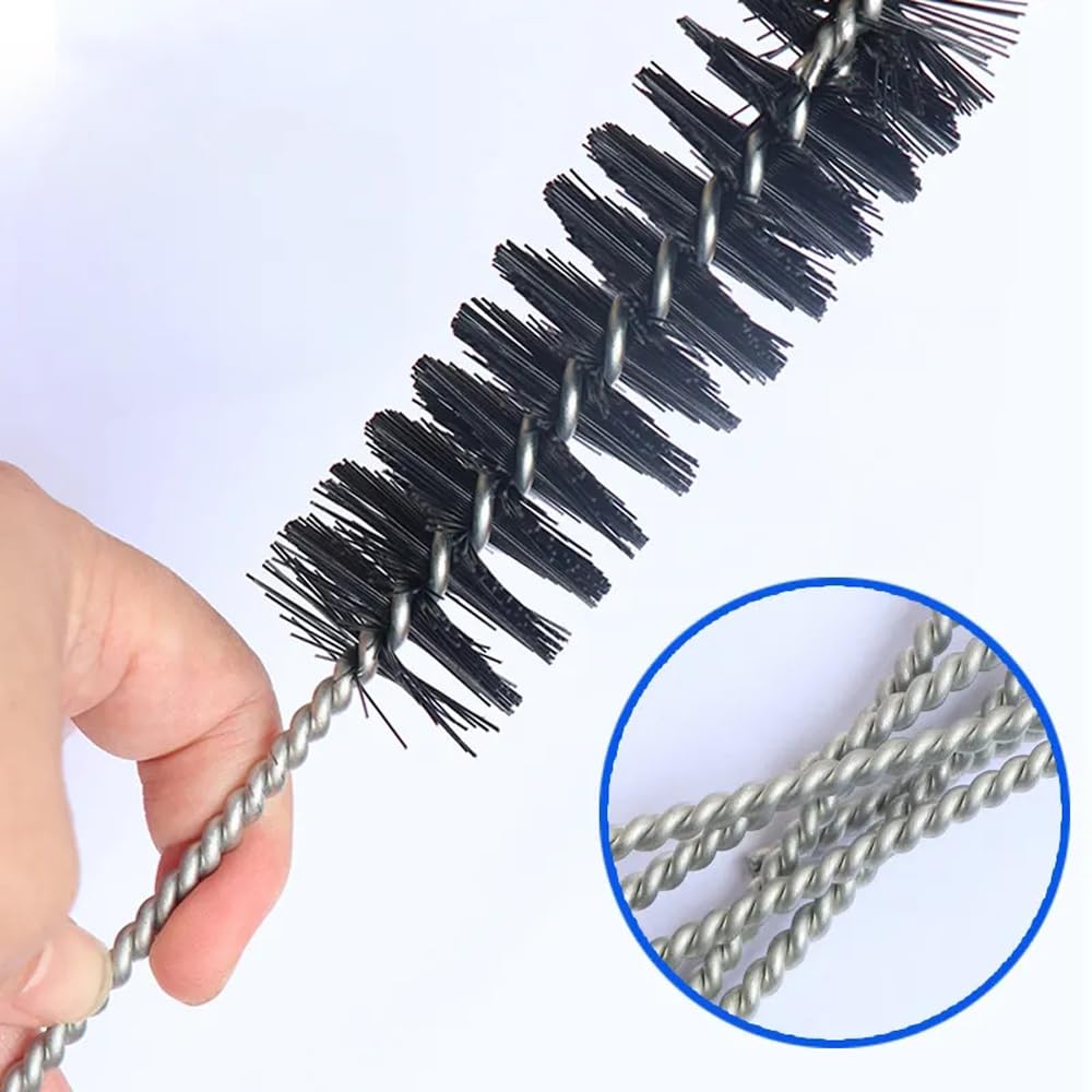 3 Pack Carburetor Cleaner Brush Kit - Long Nylon Brushes for Car Engine Air Inlet & Combustion Chamber Cleaning - Auto Maintenance Tool