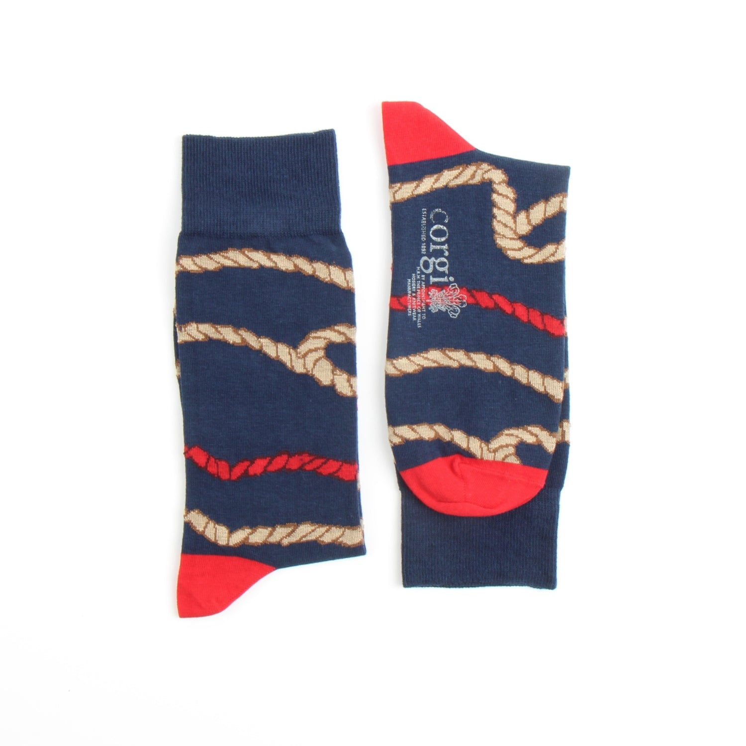 Men's Sailor Rope Cotton Socks - Breathable Comfort Socks for Outdoor Activities, Hiking, and Casual Wear
