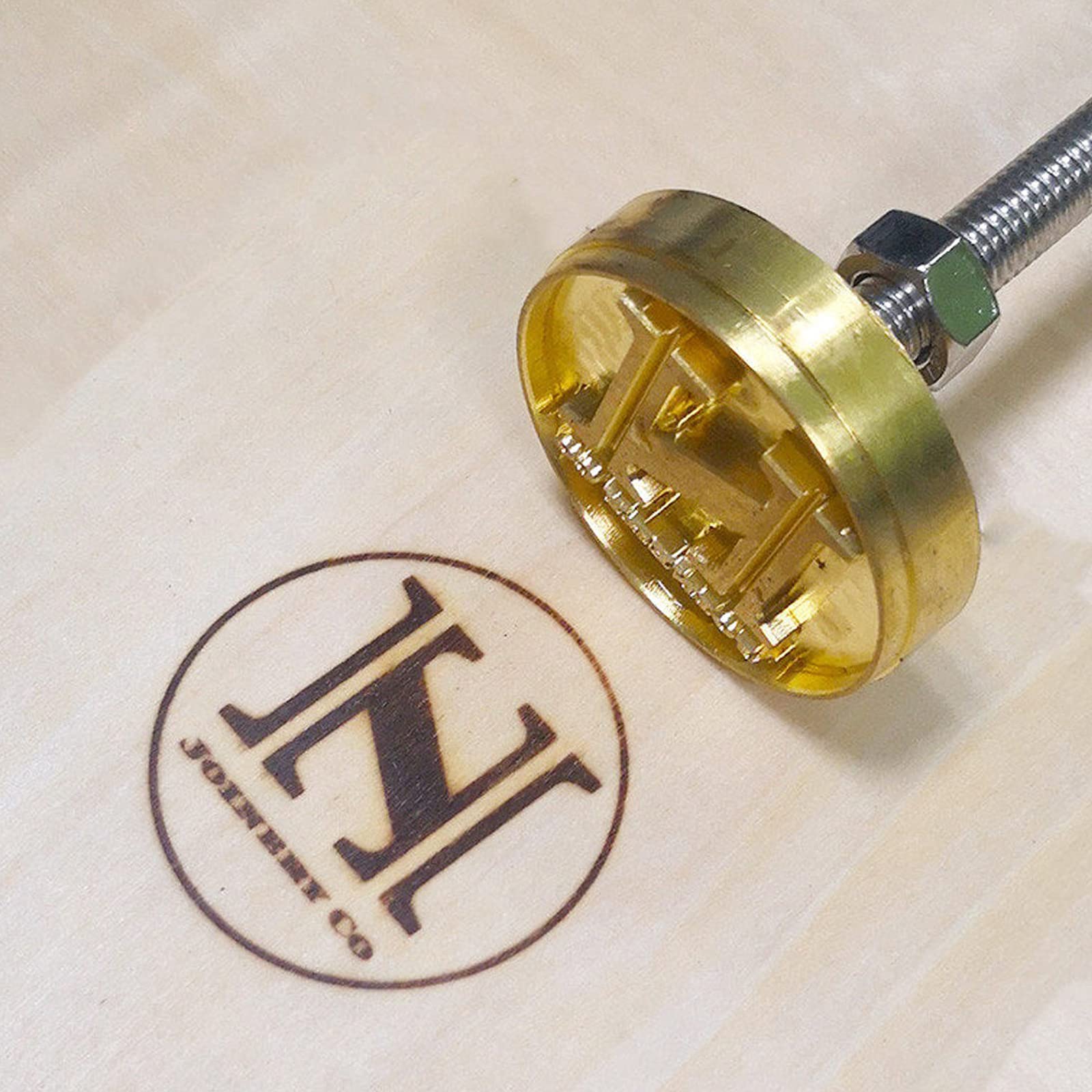 Custom Branding Iron for Wood & Leather - Personalized Heat Stamp with Wood Handle (2.5