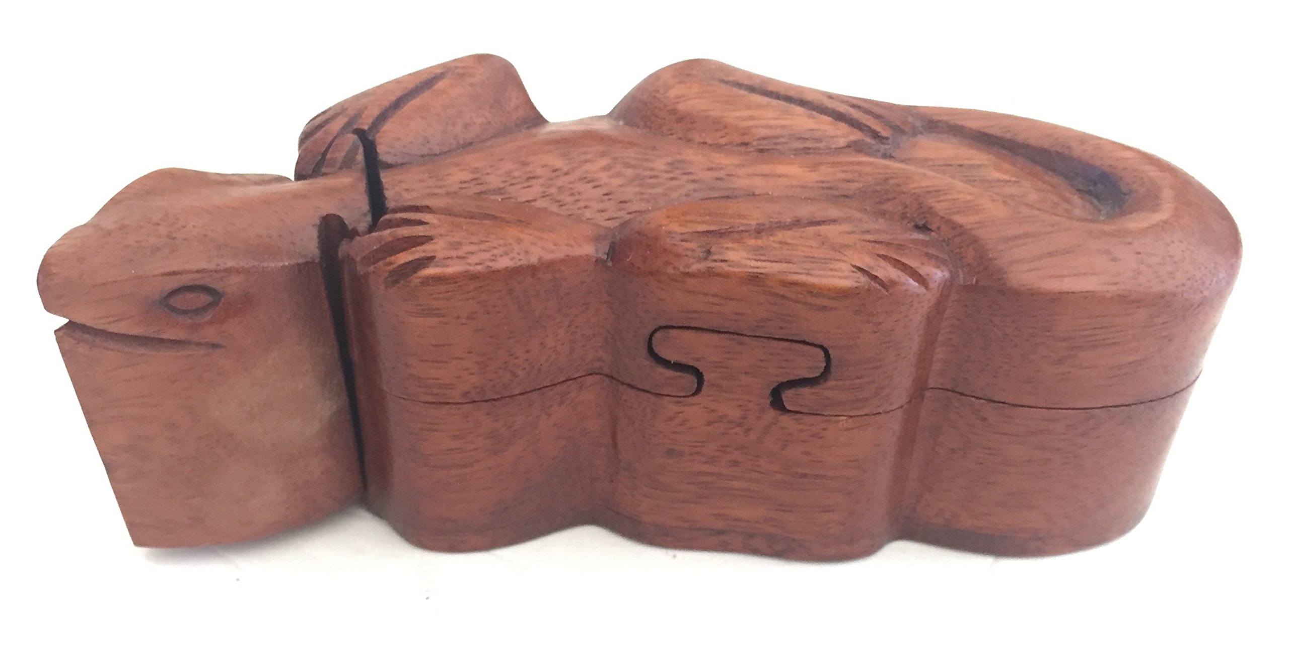 OMA Handcrafted Wooden Gecko Lizard Jewelry Box - Decorative Carved Trinket Storage for Rings, Necklaces & Small Keepsakes | Perfect for Home Décor, Gift Giving & Organizing Valuables
