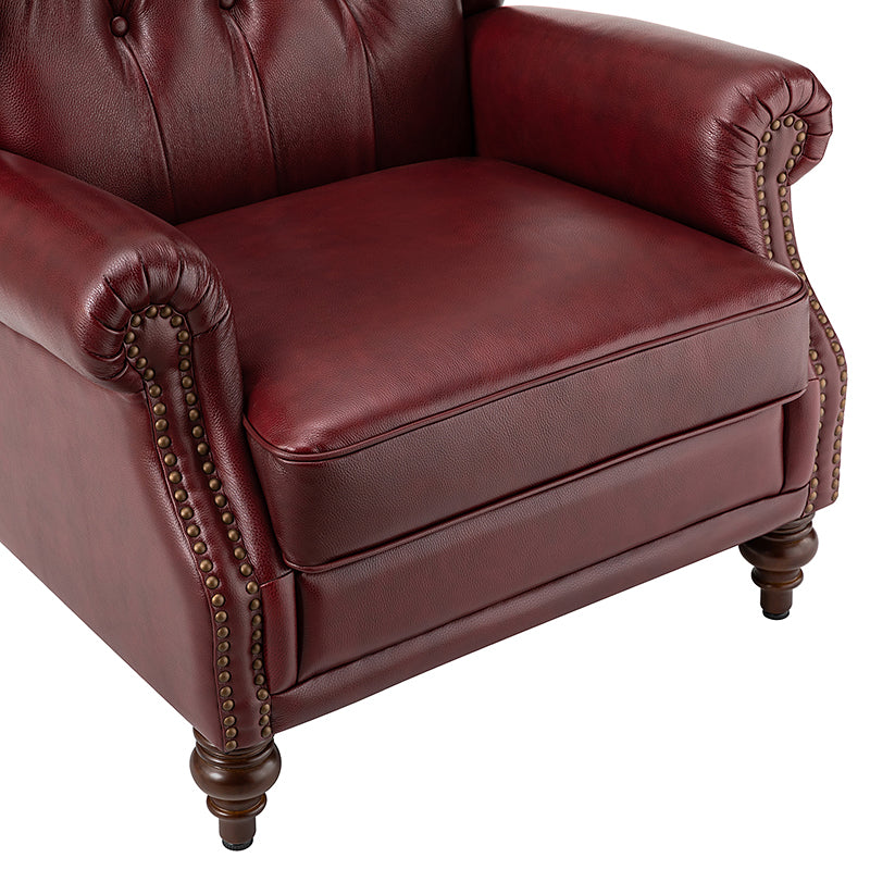 Premium Raquel Genuine Leather Armchair - Heavy Duty Solid Wood Frame - Luxury Living Room Seating for Home Office & Lounge Areas