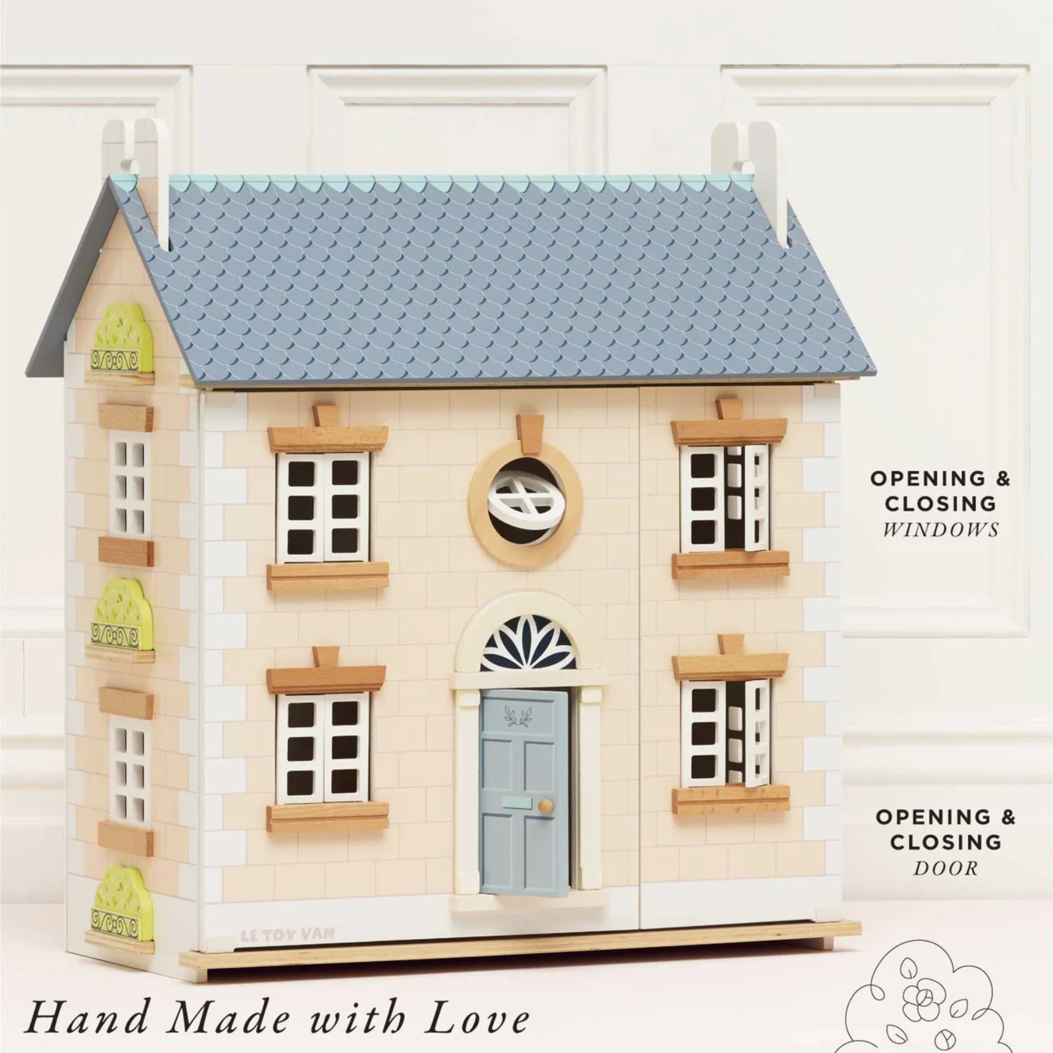 Bay Tree Dollhouse - Miniature Wooden Doll House for Kids & Collectors - Perfect for Playtime, Room Decor & Gift Giving