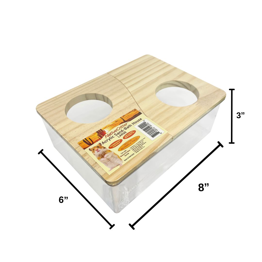 Premium Acrylic Sand Bath for Reptiles & Small Pets - Transparent Habitat for Bearded Dragons, Geckos & Snakes - Ideal for Basking, Digging & Natural Behavior Stimulation