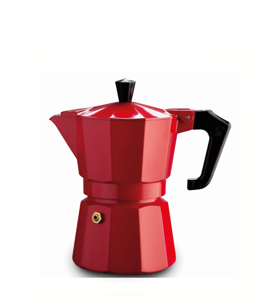 Italexpress 3-Cup Color Coffee Maker - Red Italian Stovetop Espresso Machine for Home & Office | Perfect for Espresso, Latte & Cappuccino Lovers