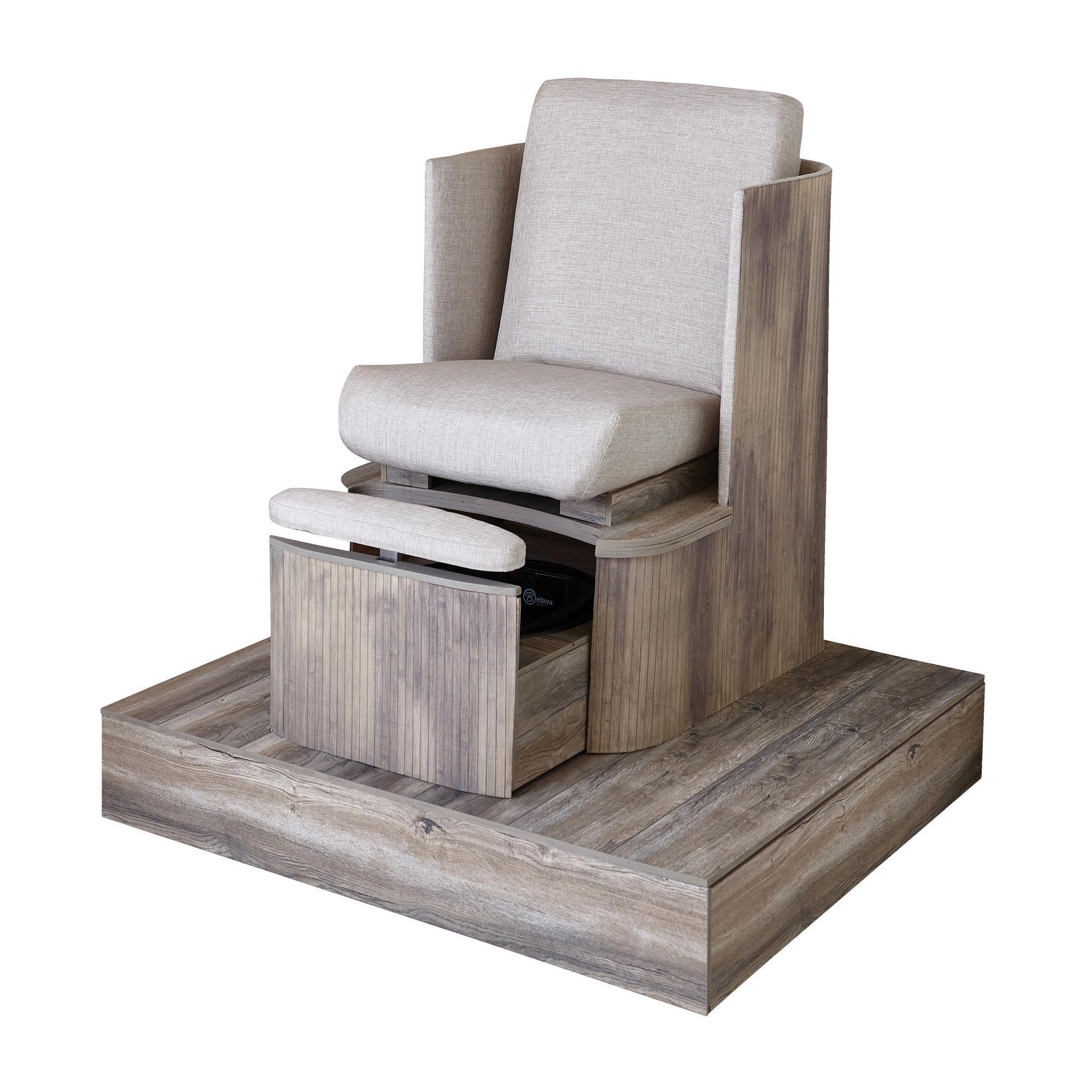Belava Dorset Pedicure Spa Chair - Lounge Style Massage Chair with Adjustable Platform for Nail Salon & Spa - Perfect for Pedicures, Manicures & Relaxation Treatments