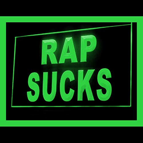 140067 Rap Sucks Rapper Real Music Pop Musicians LED Neon Sign - Perfect for Bar, Man Cave, Music Studio & Home Decor