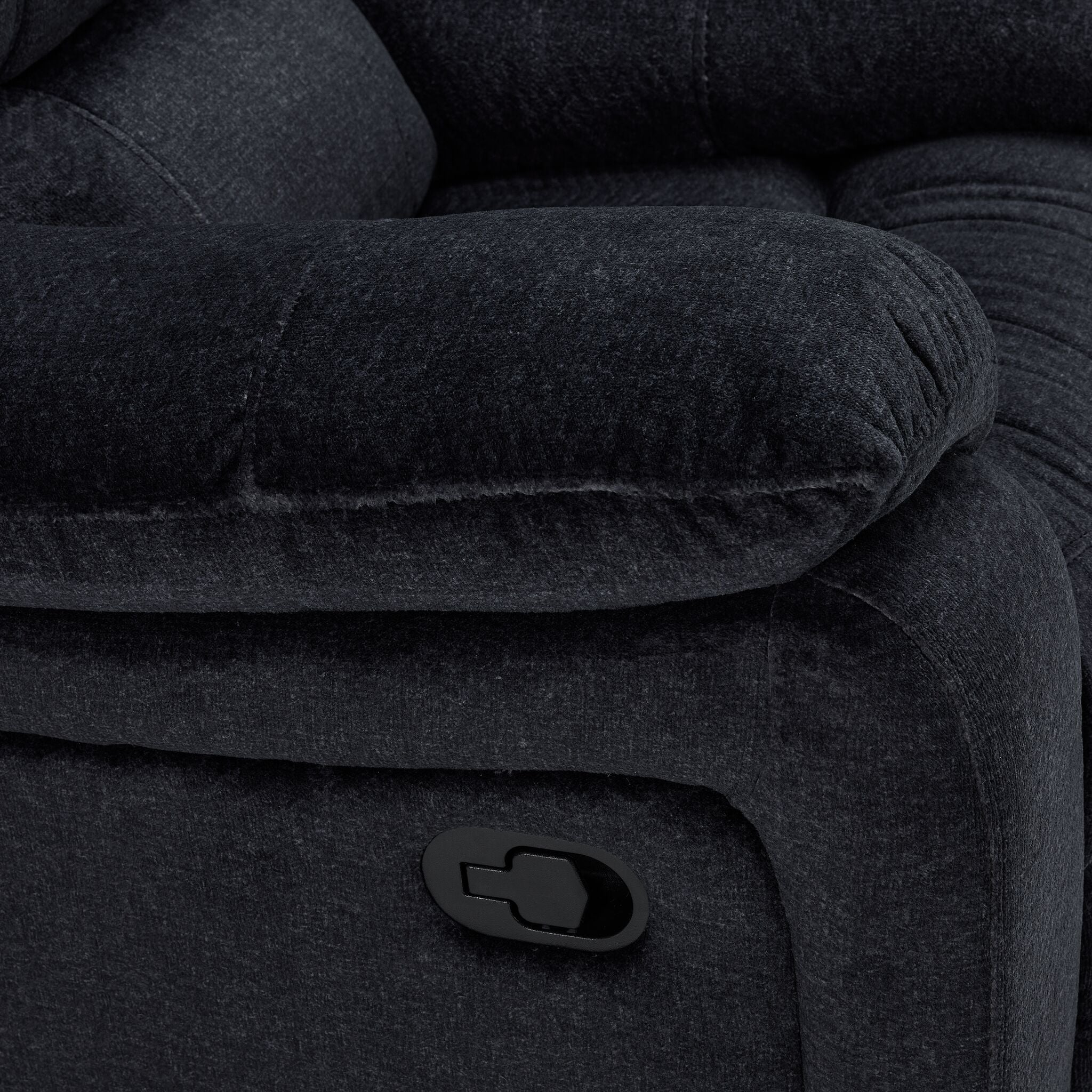 Burma Glider Recliner Chair - Graphite Color - Modern Nursery Glider for Baby Room, Breastfeeding & Relaxation