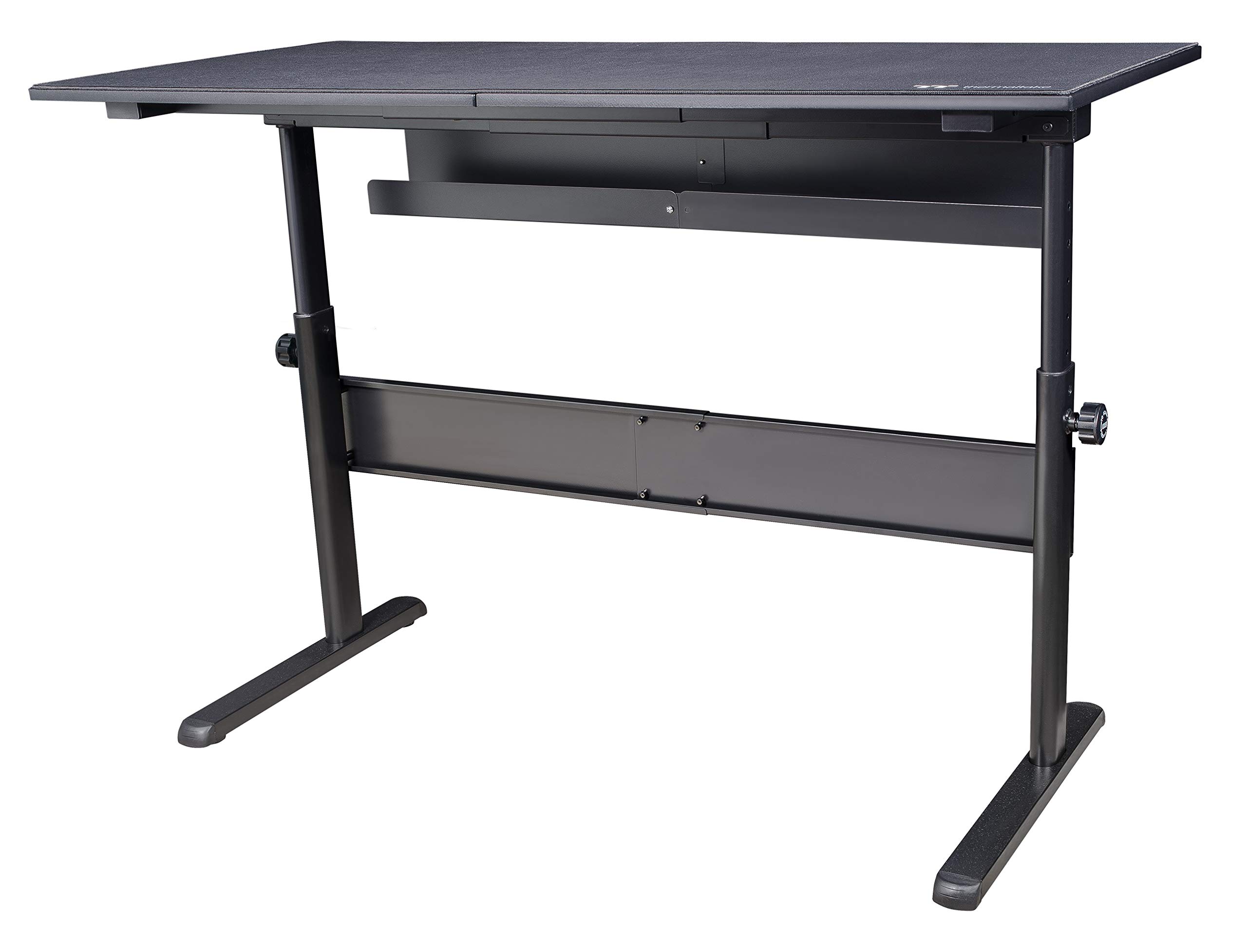 Thermaltake Level 20 GT Battlestation Gaming Desk - Adjustable Height, Scratch Resistant Surface, Full-Sized Desk Mat (Black) - Perfect for PC Gaming Setup, Streaming & Home Office Workstation
