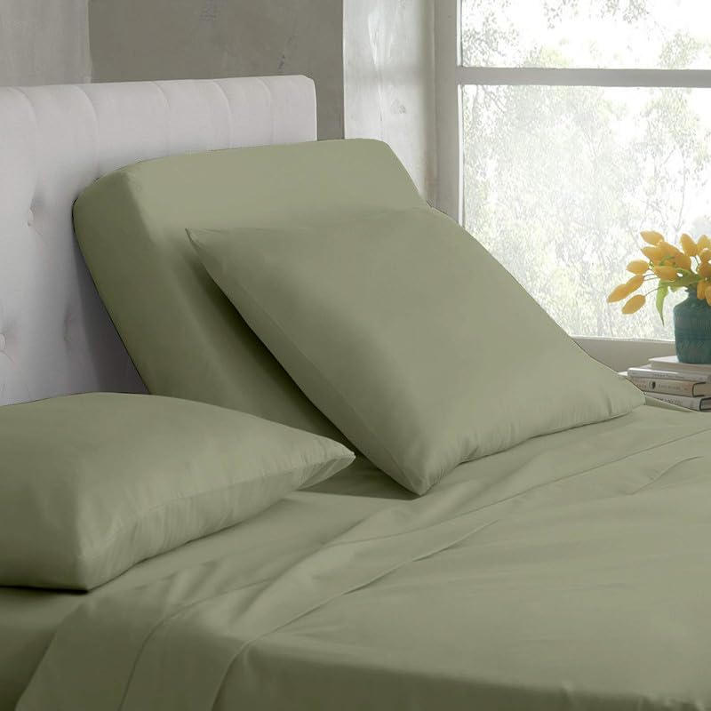 Rajlinen 100% Cotton Split King Sheet Set for Adjustable Beds - 16