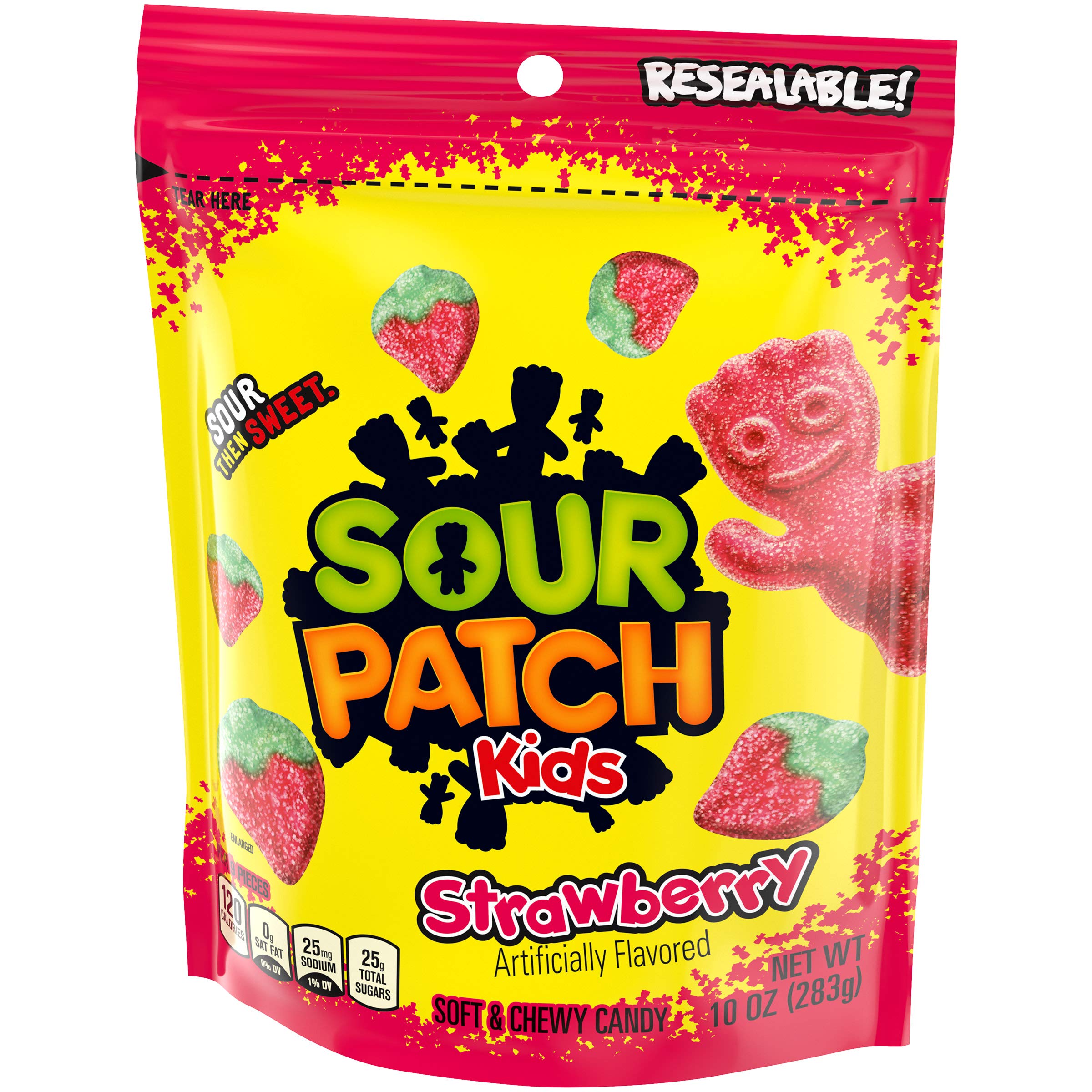Sour Patch Kids Strawberry Soft & Chewy Candy - 10 oz Bag | Sweet & Tangy Treat for Parties, Movies & Snacking
