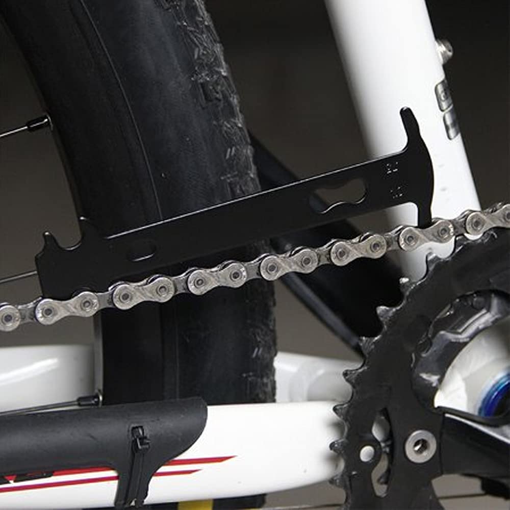 MMOBIEL Bicycle Chain Wear Checker Tool - Accurate Chain Measurement Gauge for All Bike Types (City, E-Bike, MTB, Road & Folding Bikes) - Durable Black Design - Perfect for Bike Maintenance & Cycling Enthusiasts