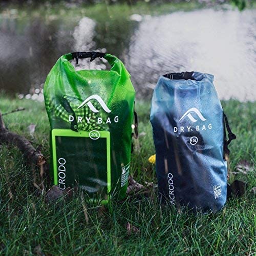 20L Waterproof Dry Backpack - Lightweight Clear Beach Bag for Kayaking, Boating, Hiking & Outdoor Adventures | Durable Travel Gear for Camping, Swimming & Water Sports
