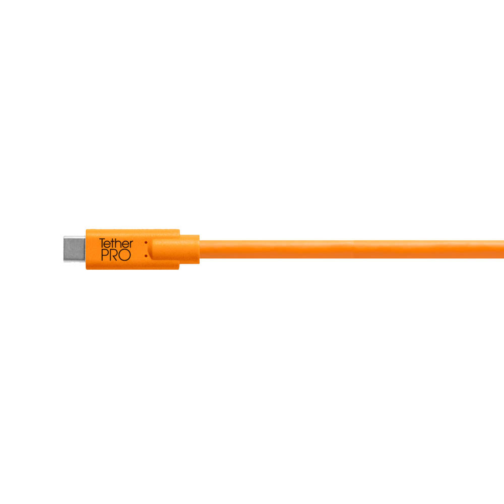 TetherPro 4.6m (15ft) USB A to USB C Fast Charging Cable - High Visibility Orange Tether Cord for DSLR Cameras, Smartphones & Tablets - Perfect for Photography, Vlogging & Outdoor Shooting