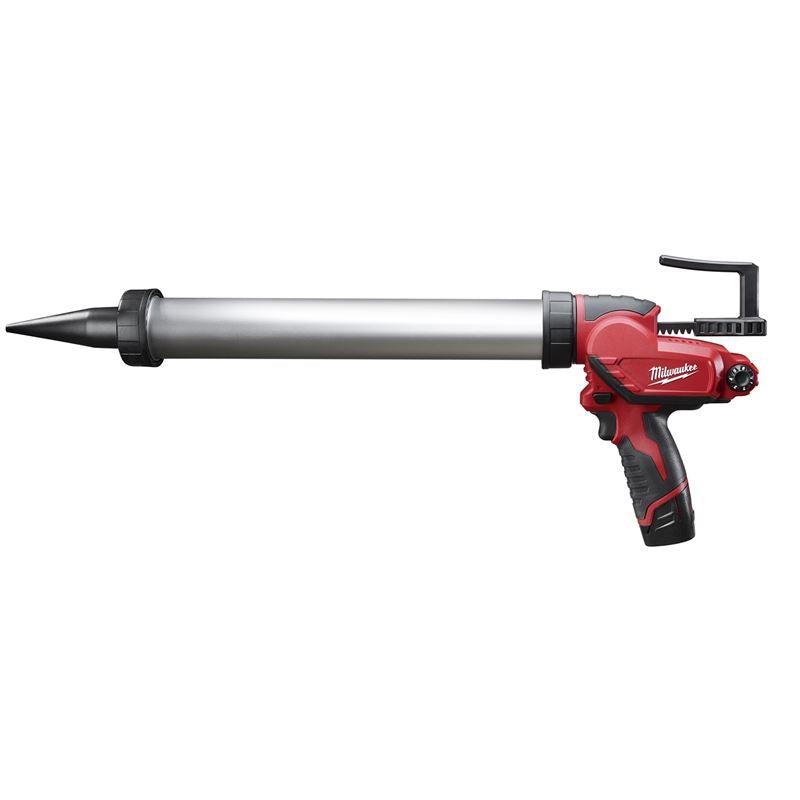 2442 21 M12 12V Lithium-Ion Cordless Sausage Caulk Gun Kit - Perfect for Construction, Home Repairs & DIY Projects