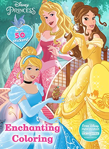 Disney Princess Giant Coloring Book with 50 Stickers - Enchanting Fairy Tale Art Activity for Kids, Girls & Toddlers | Perfect for Birthday Gifts, Party Favors & Creative Playtime