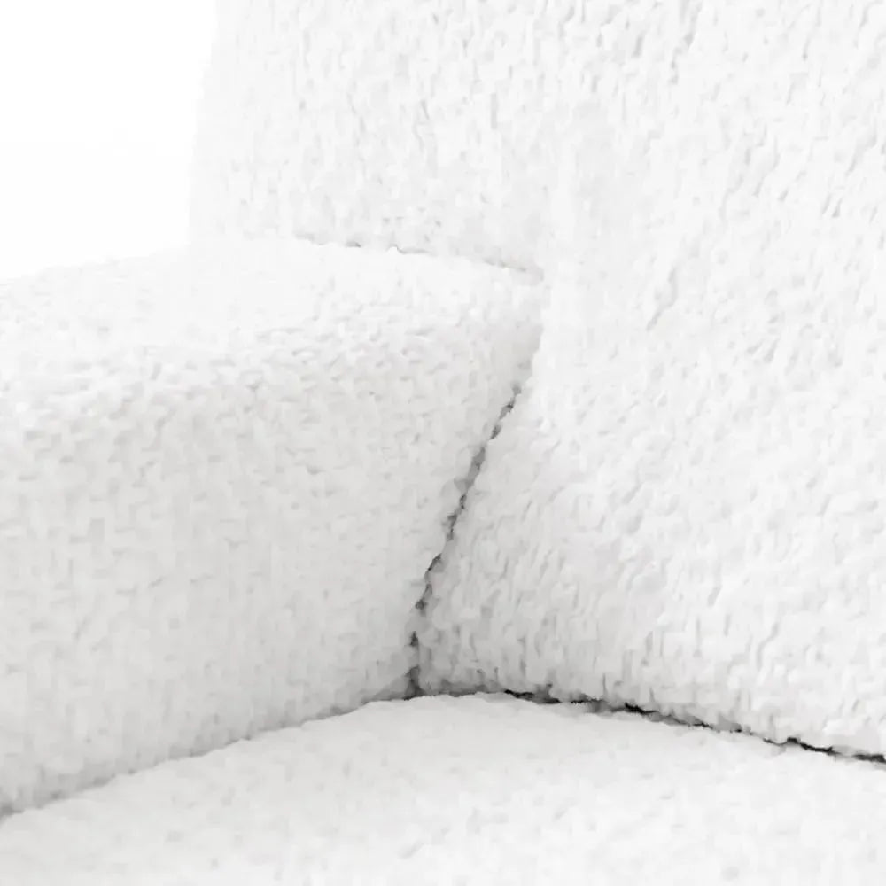 2 Seater Recliner Slipcover - Soft Velvet Stretch Sofa Cover with Elastic Hem, Perfect for Living Room Furniture Protection and Style Upgrade